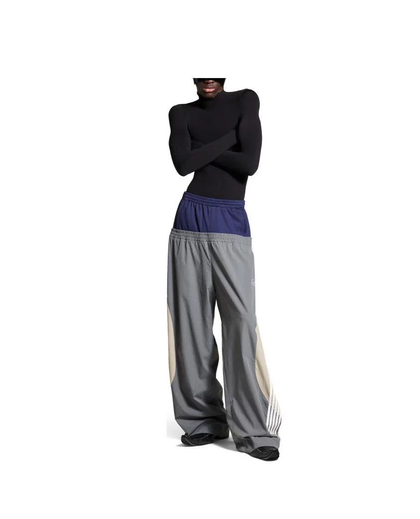Balenciaga Balenciaga 2-Waist Gray-Blue Colorblock XS Pants New Size US 26 / EU 42 - 9 Thumbnail