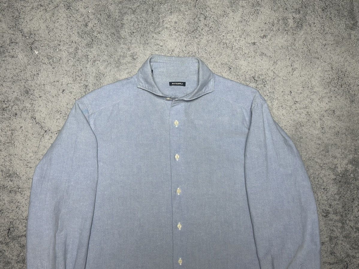Suitsupply Suitsupply Men's Blue Long Sleeve Shirt Size US L / EU 52-54 / 3 - 2 Thumbnail