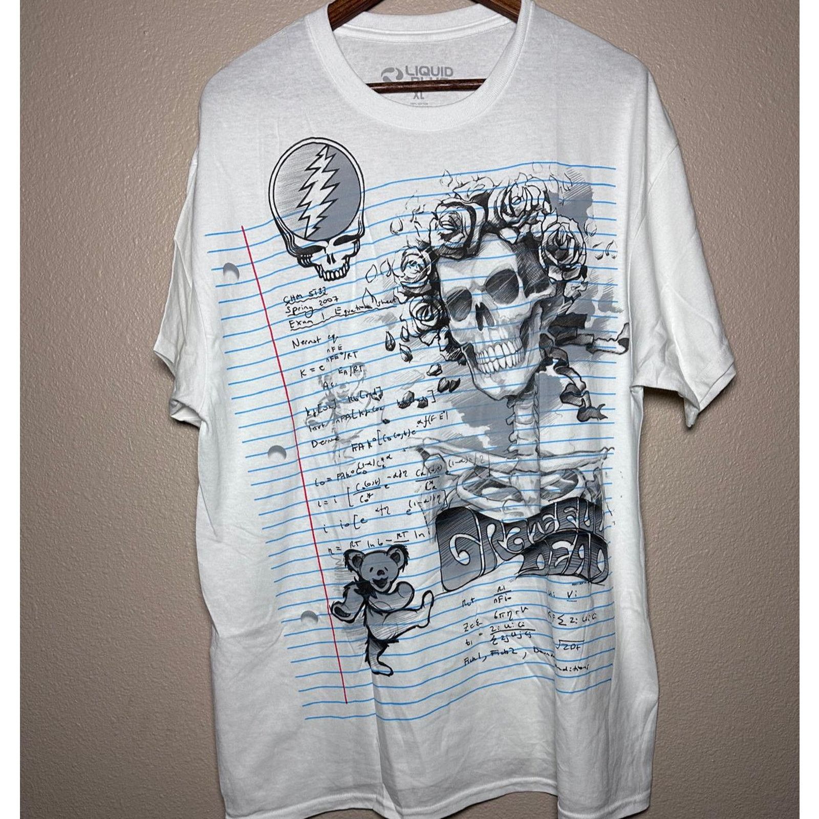 Liquid Blue Liquid Blue “Grateful Dead Notebook Skeleton” Tee – Size XL Size US XL / EU 56 / 4 - 1 Thumbnail