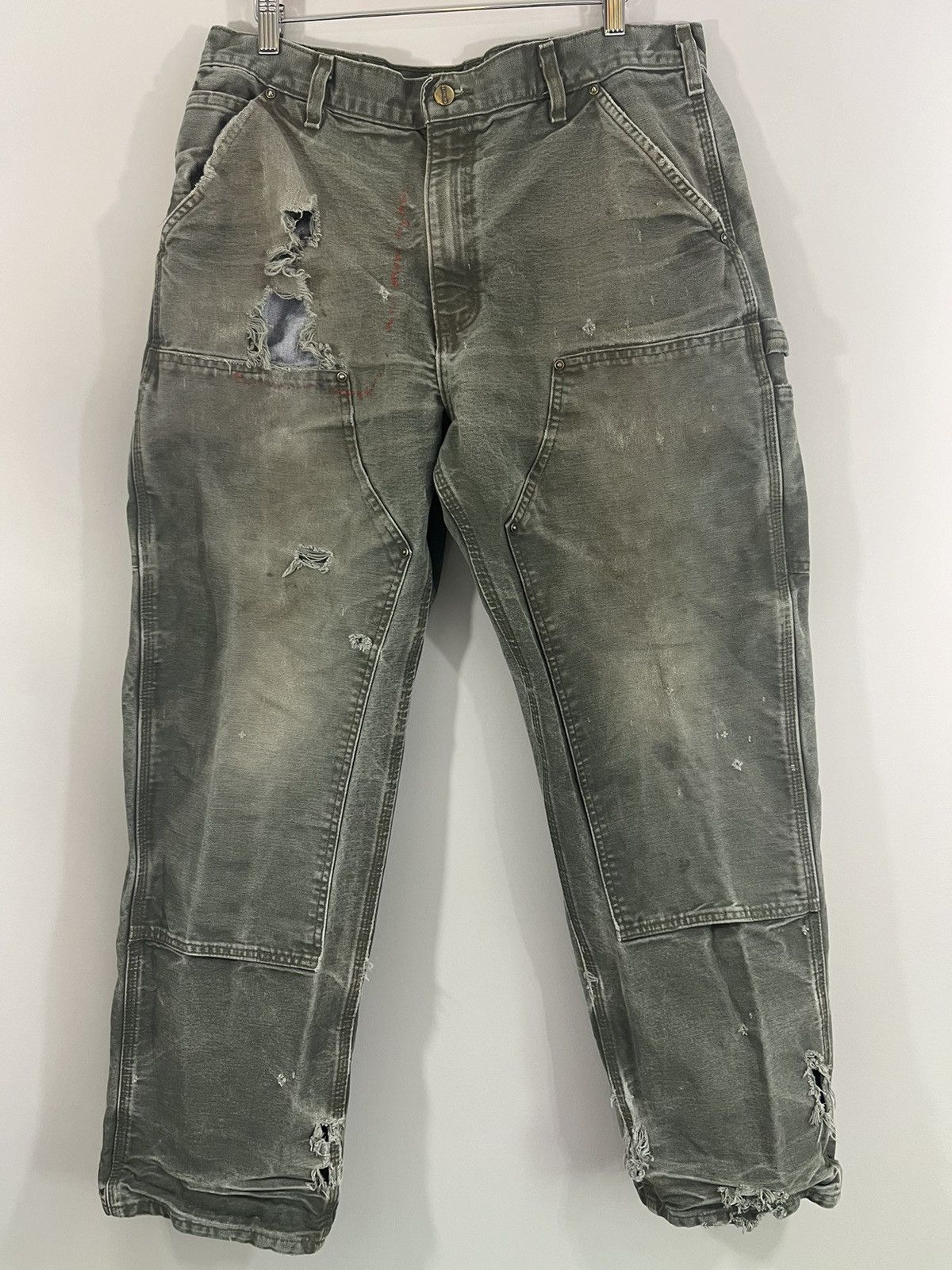 パンツ Distressed Double Knee Pants Carhartt WIP - Double Knee Pant in Tobacco – gravitypope