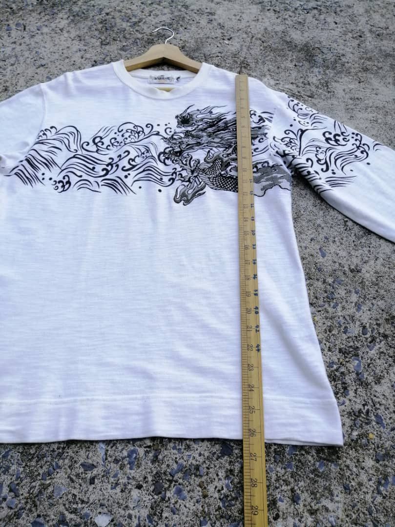 Designer × Japanese Brand Karakuri Tamashi Embroidered Dragon Longsleeve Tee Size US M / EU 48-50 / 2 - 8 Thumbnail