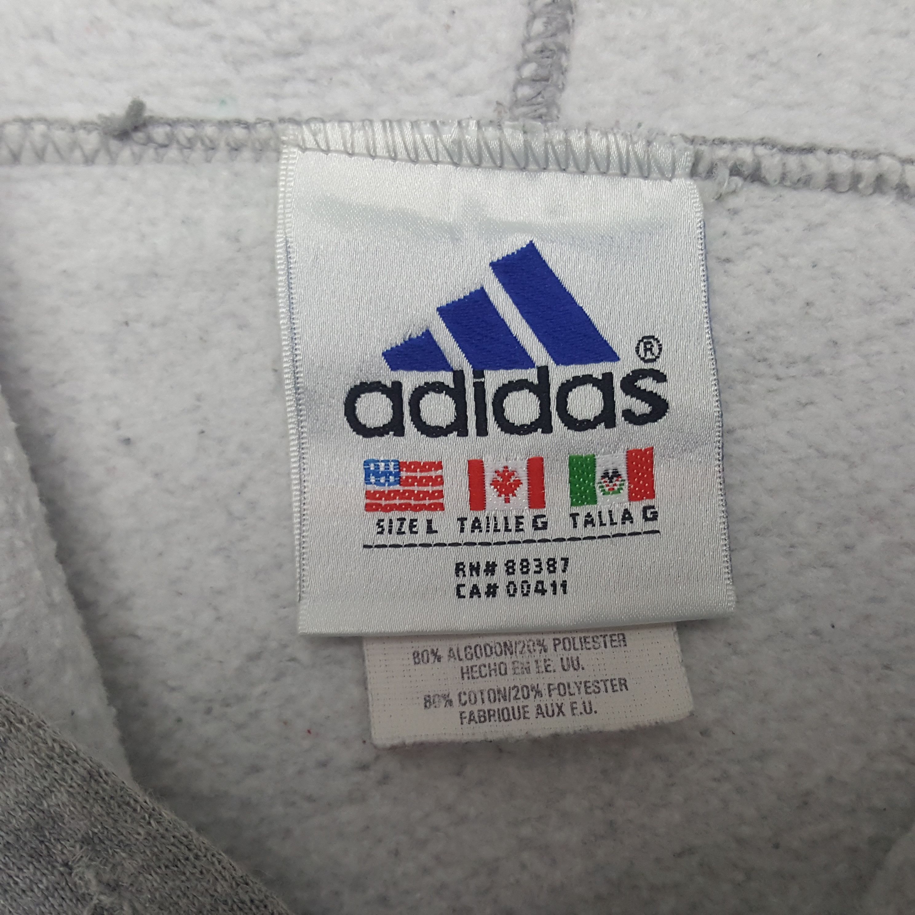 Adidas × Vintage Vintage Adidas T Sweatshirt Hoodies Size US XL / EU 56 / 4 - 5 Thumbnail