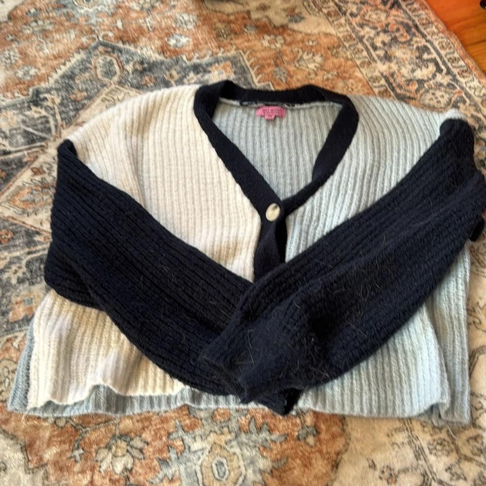Designer FRANCESCA'S Dream Colorblock Short Cardigan Size XS / US 0-2 / IT 36-38 - 7 Thumbnail