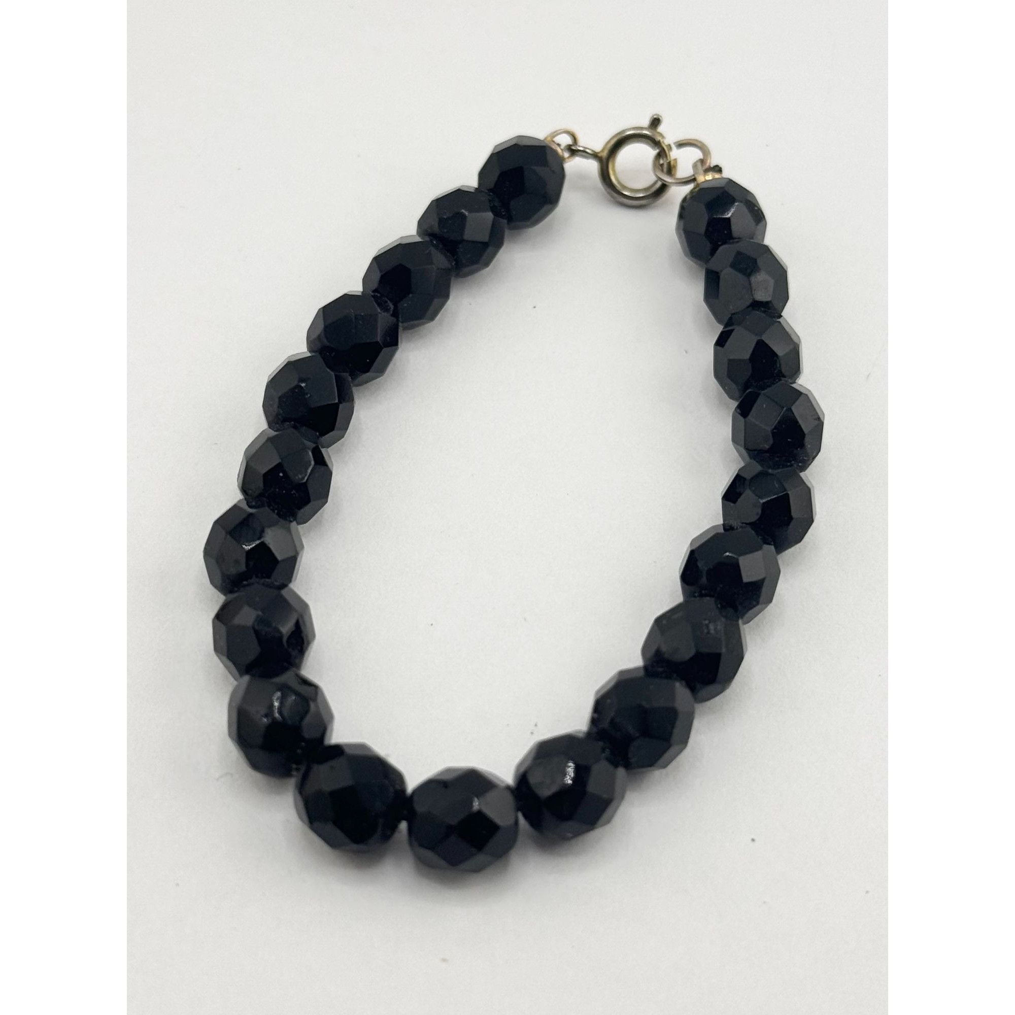 Vintage Vintage black crystal beaded bracelet Size ONE SIZE - 2 Thumbnail