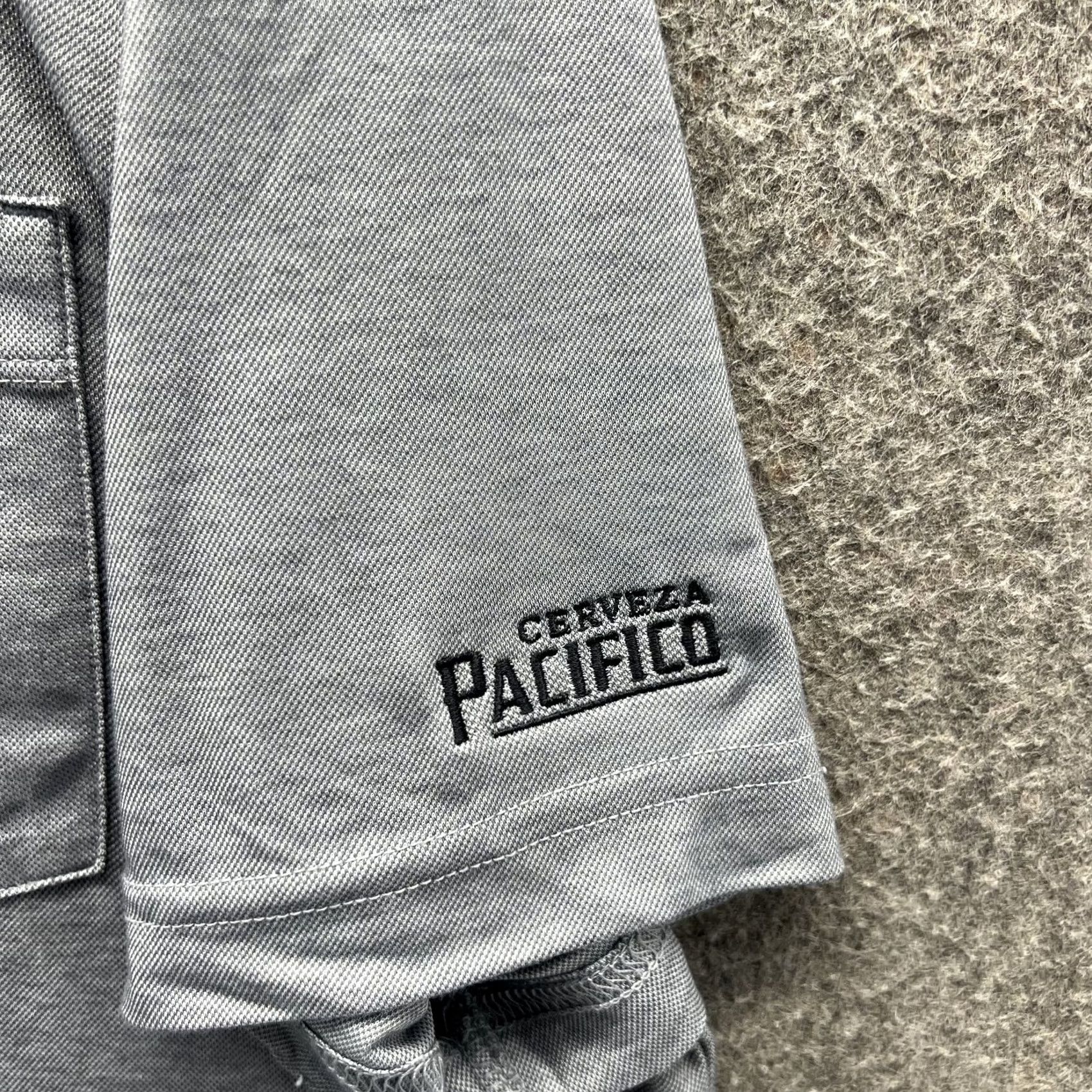 Tommy Bahama Tommy Bahama Shirt Mens L Gray Pima Cotton Pocket Tee Cerveza Pacifico Beer Logo Embroidered Crew Neck Short Sleeve Shirt Mens Large Gray Tee Size US L / EU 52-54 / 3 - 6 Thumbnail