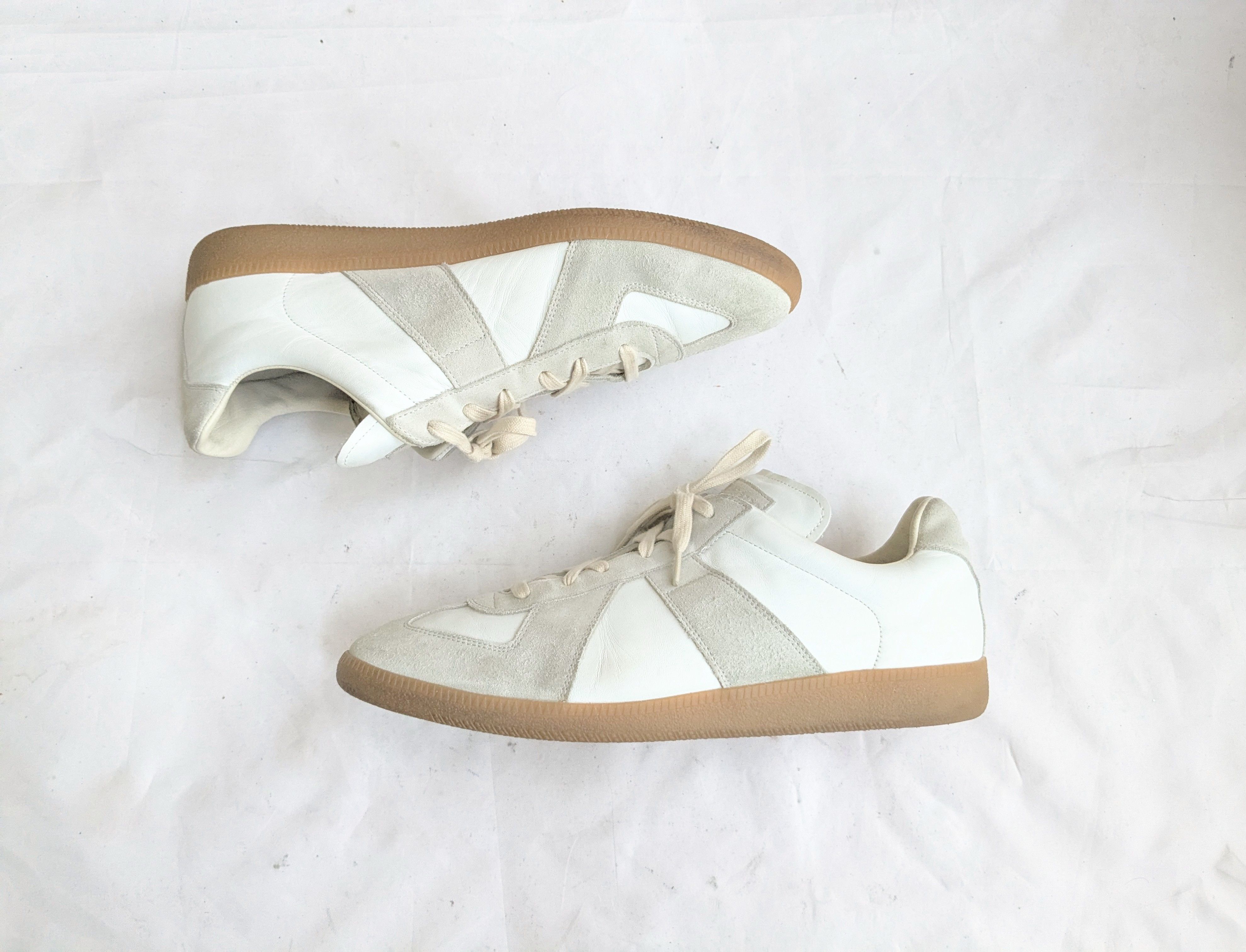 Maison Margiela Maison Mairgiela Replica GAT White Gray 14 47 Low Tops Size US 14 / EU 47 - 2 Thumbnail