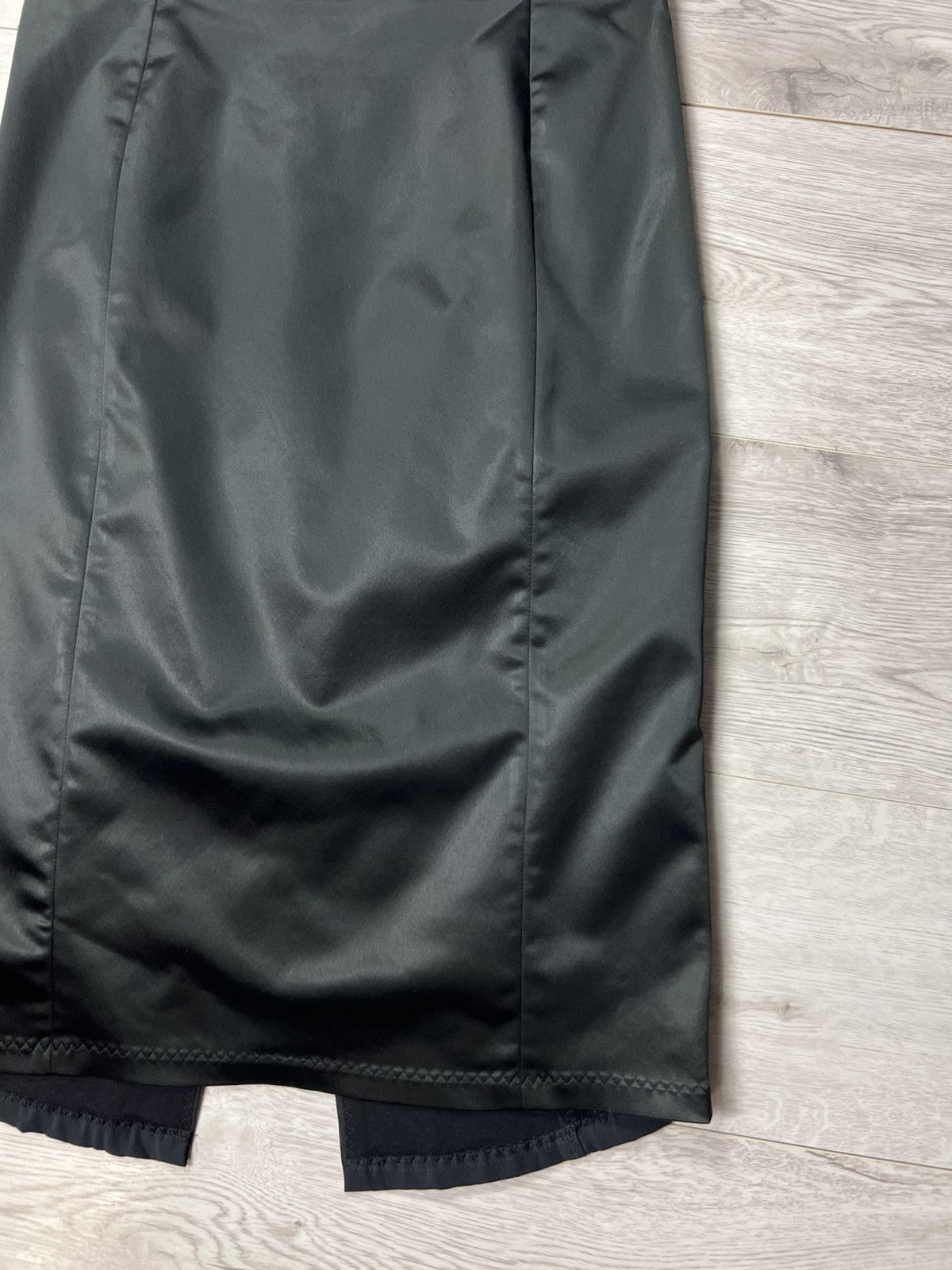 Dolce & Gabbana Dolce & Gabbana Black Satin Pencil Skirt D&G Size IT46 Size 32" / US 10 / IT 46 - 5 Thumbnail
