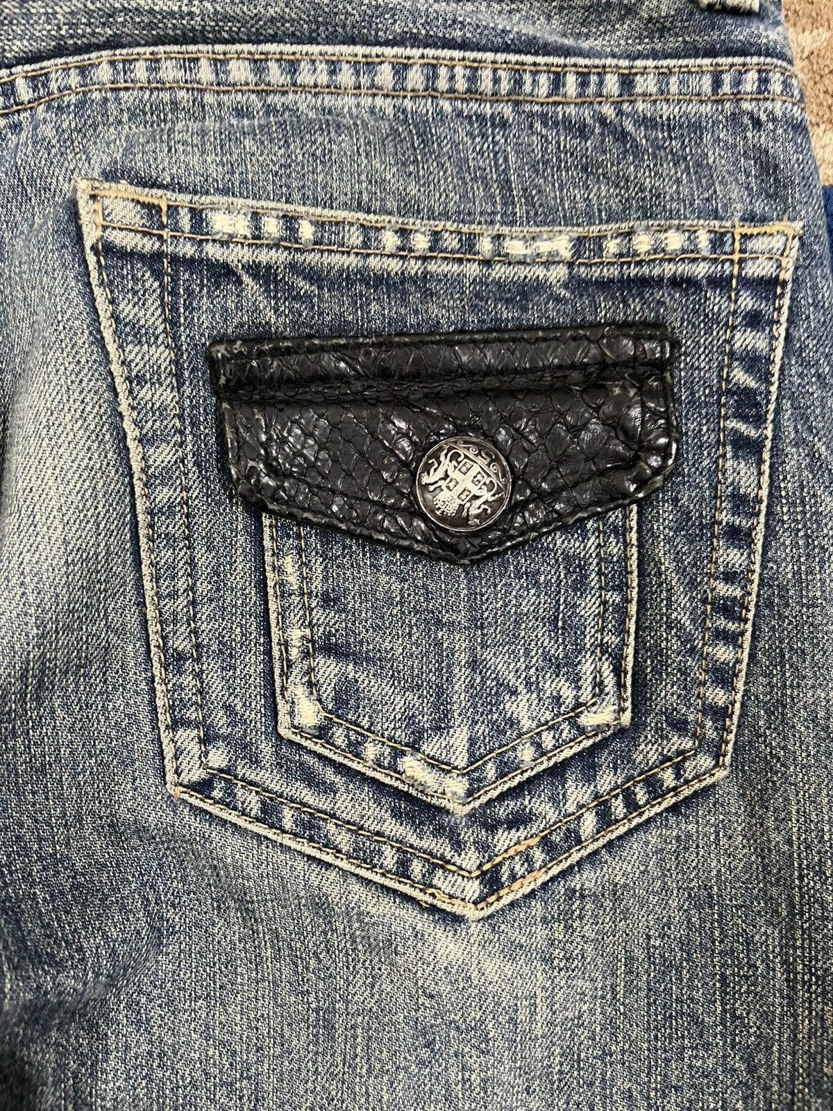 5351 POUR LES HOMMES Vintage Schorl by Kazuhisa komura Mudwash Distressed Denim Size US 32 / EU 48 - 20 Thumbnail