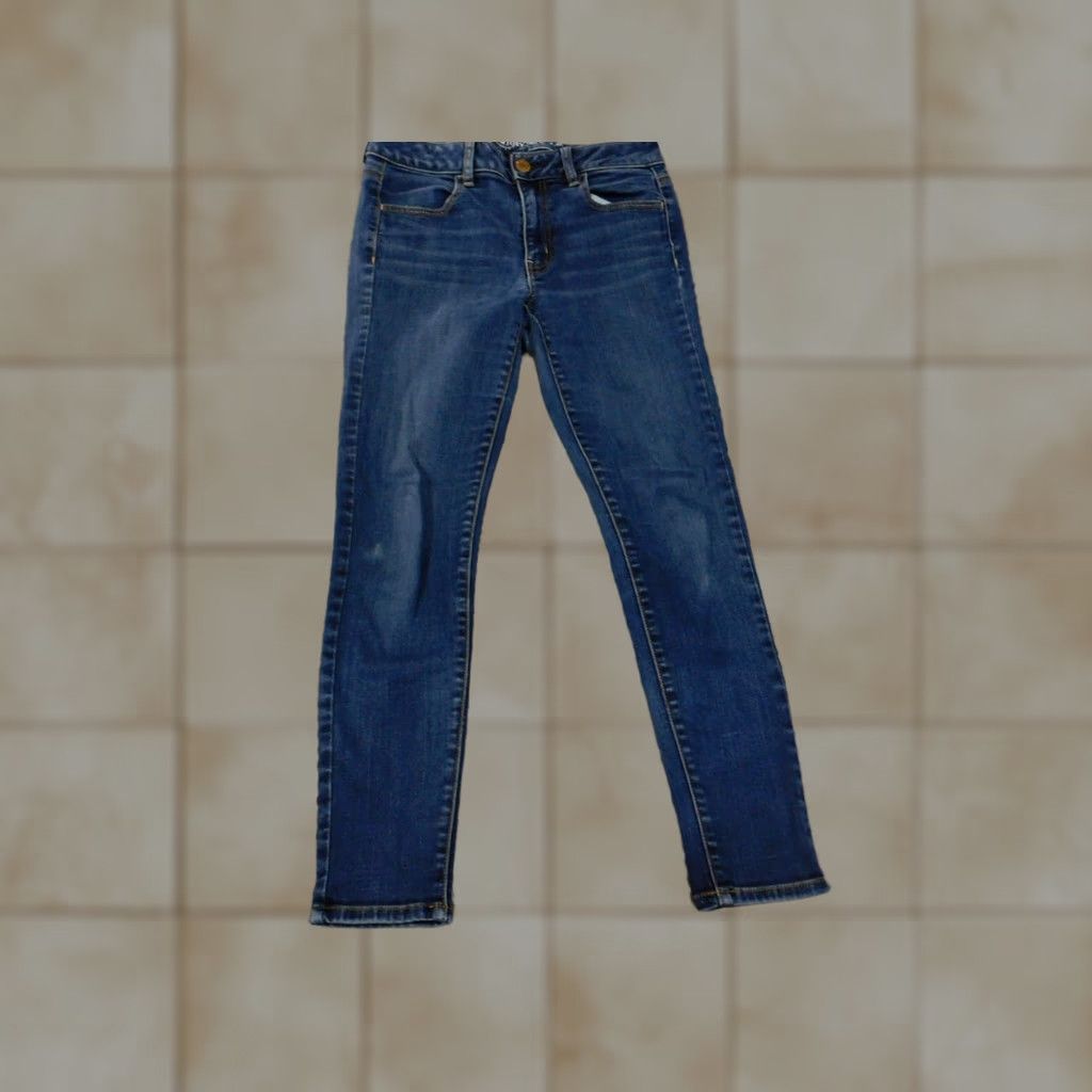 American Eagle Outfitters American Eagle Outfitters Jeans Jegging Blue Stretch Dark Denim Womens Size 6 Regular Inseam 26 Size 28" / US 6 / IT 42 - 1 Thumbnail