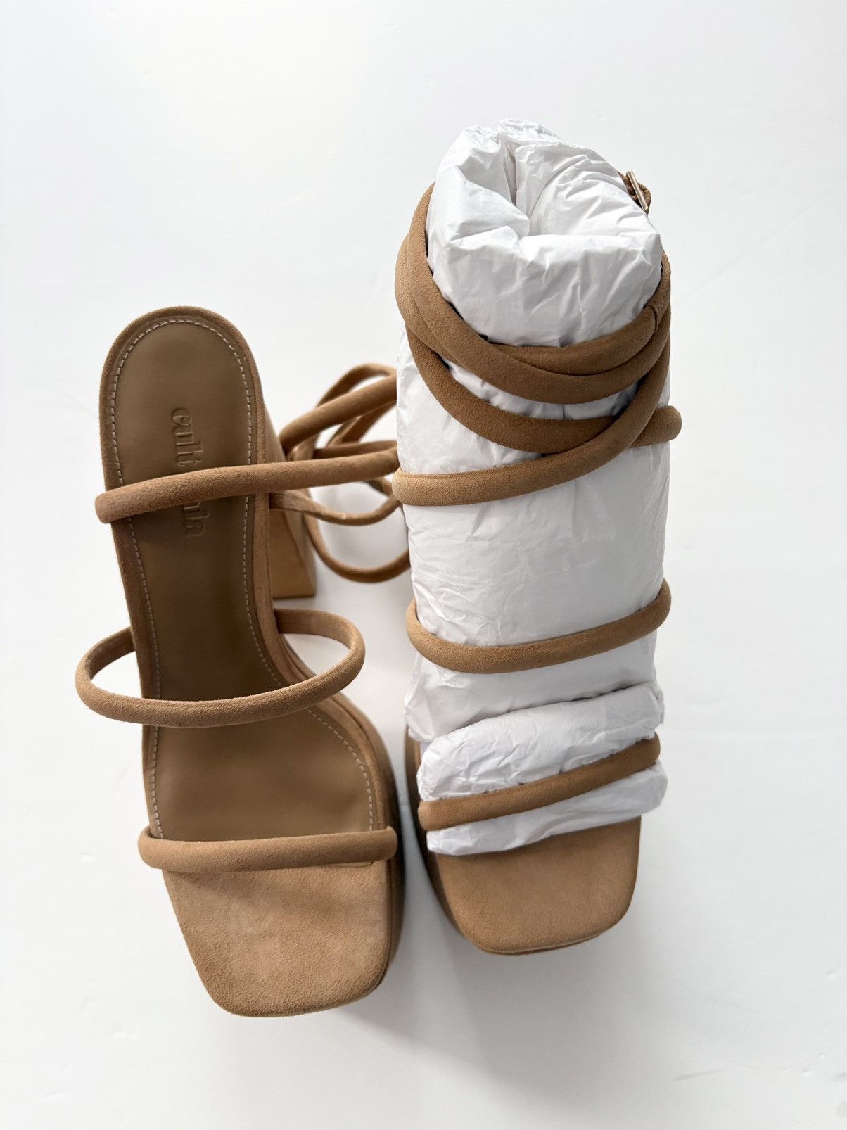 Cult Gaia Cult Gaia Hyte platform in Camel Size US 6 / IT 36 - 12 Thumbnail