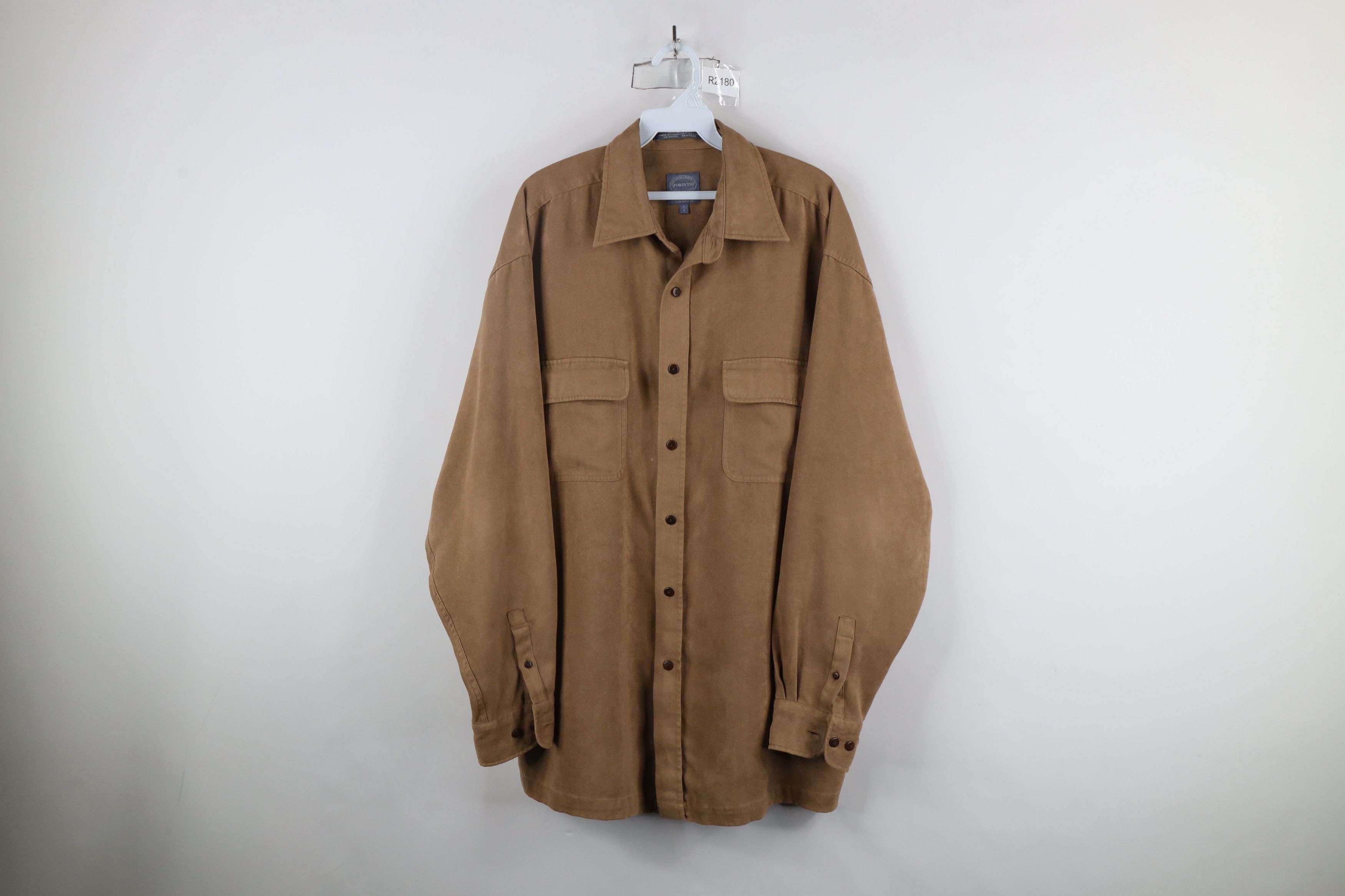 Vintage Vintage 90s Streetwear Microfiber Board Button Shirt Jacket Size US L / EU 52-54 / 3 - 1 Thumbnail
