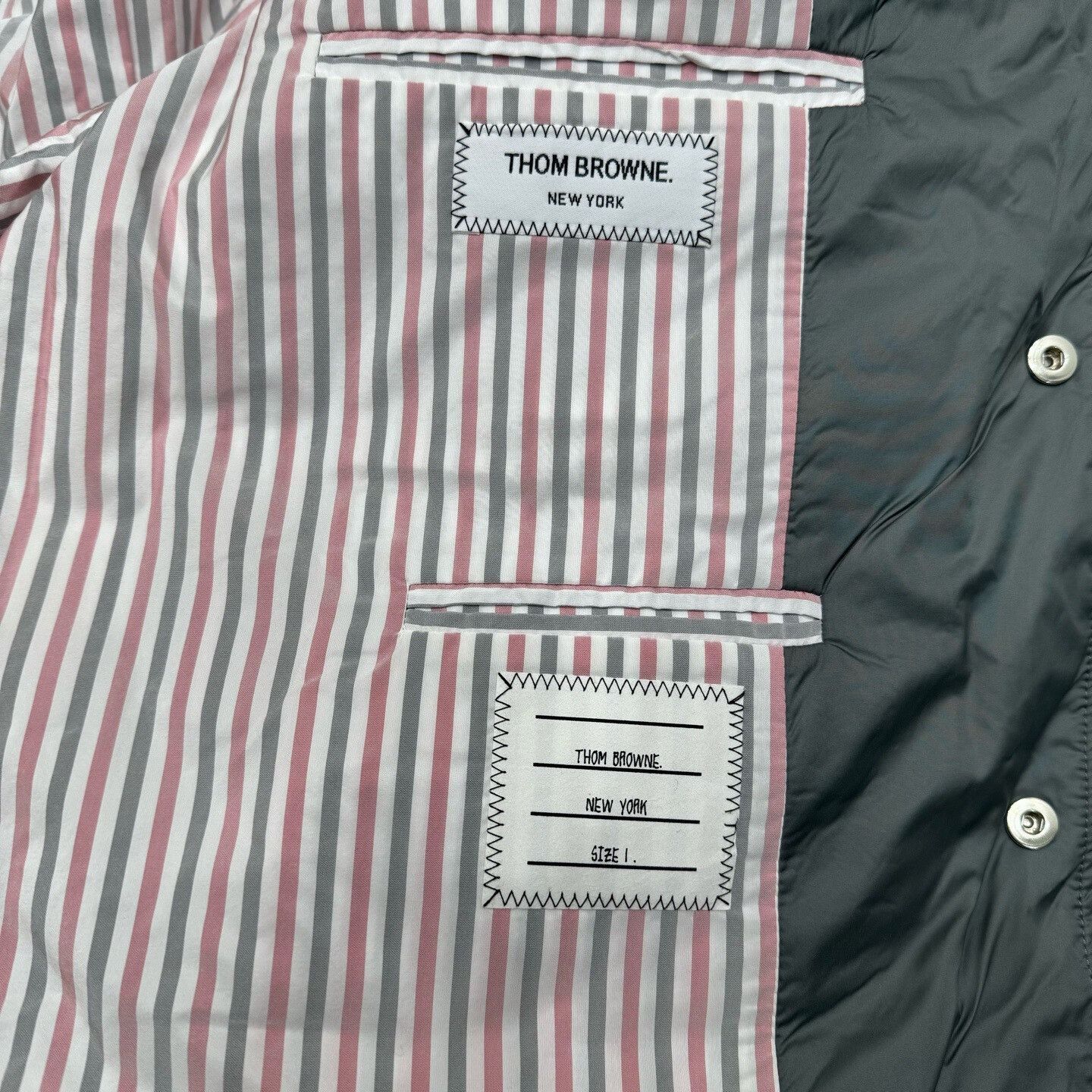 Thom Browne thom browne men's nylon down jacket gray Size US M / EU 48-50 / 2 - 4 Thumbnail