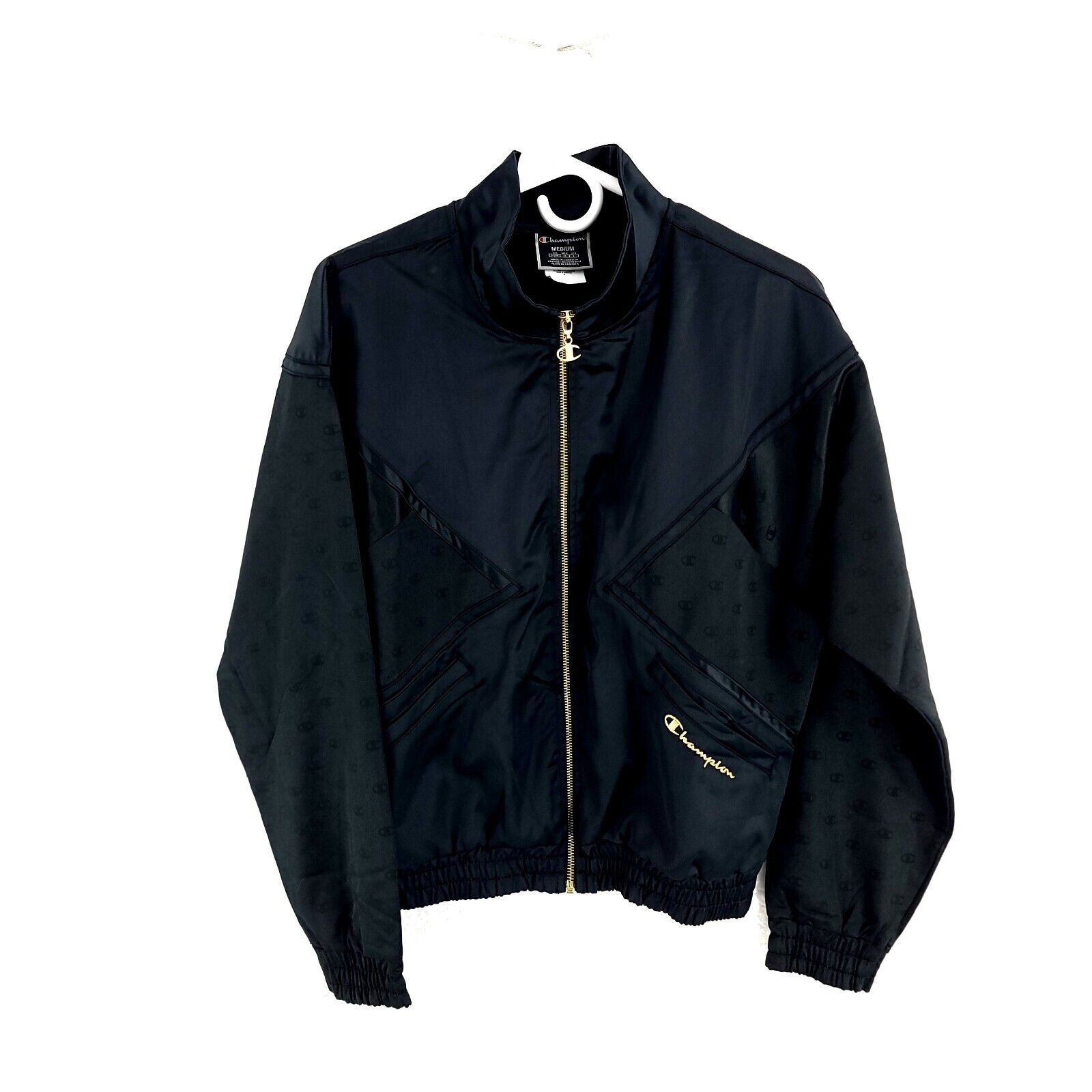 Champion Champion Black Full Zip Gold Fitted Botttom Jacket Medium Po Size M / US 6-8 / IT 42-44 - 1 Thumbnail
