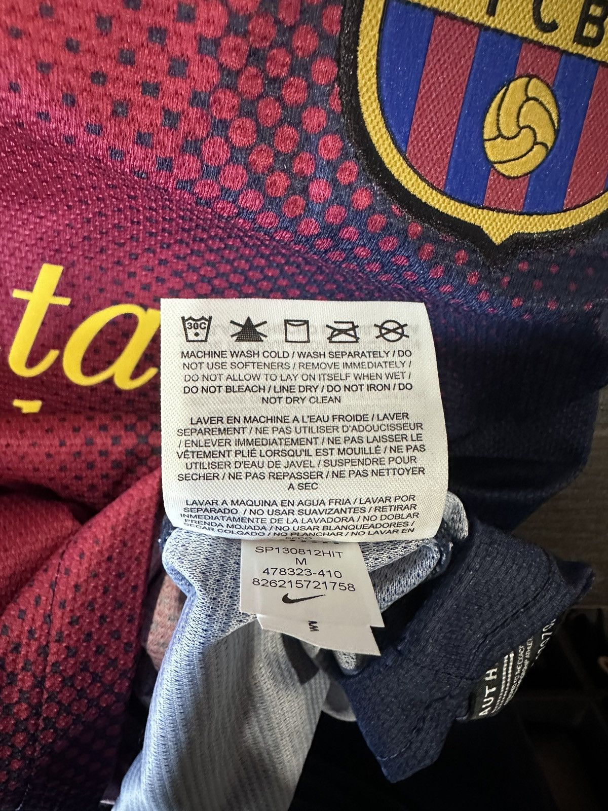 Nike F.C Barcelona Messi #10 Jersey Nike 2012/2013 Size US M / EU 48-50 / 2 - 11 Thumbnail