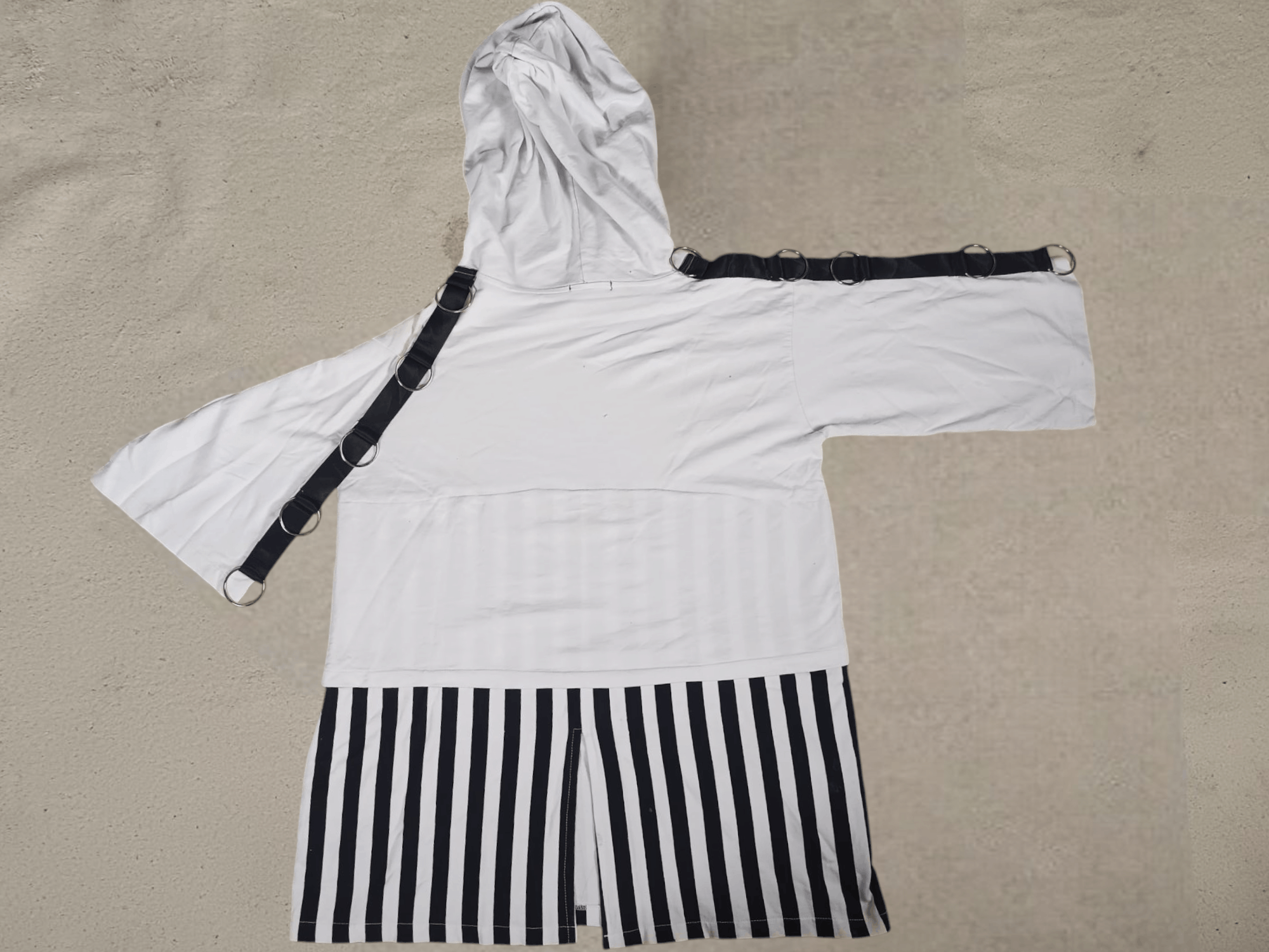 Japanese Brand Harajuku Seven Eye Heart Stripes Double Layer hoodie Size US XXL / EU 58 / 5 - 13 Thumbnail