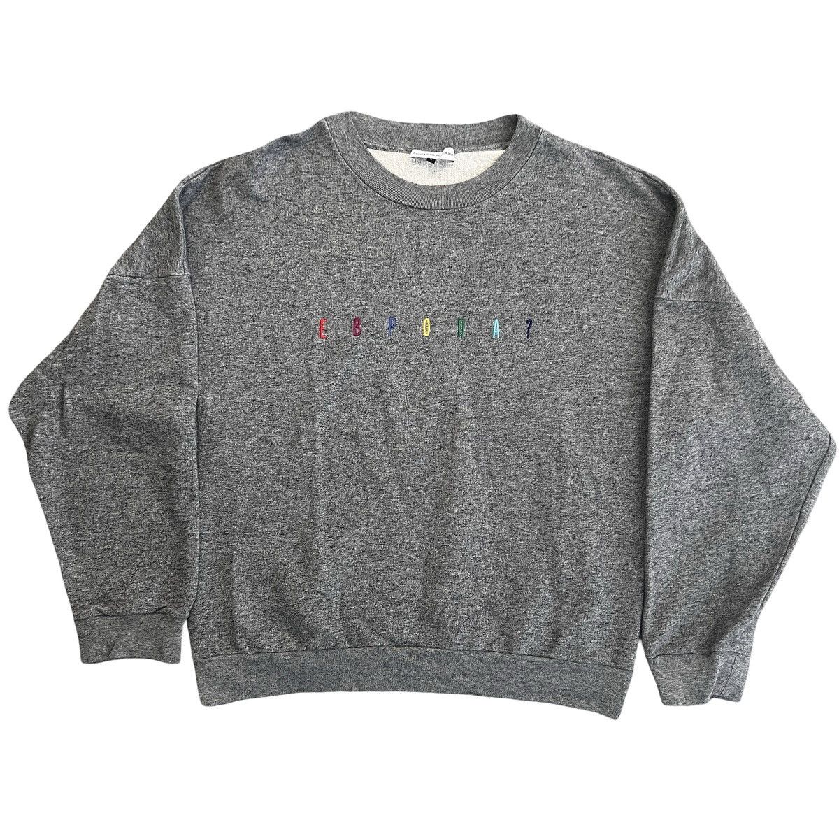 Gosha Rubchinskiy GOSHA RUBCHINSKIY "EUROPA?" EMBROIDERED SWEATSHIRT GREY Size US L / EU 52-54 / 3 - 1 Thumbnail