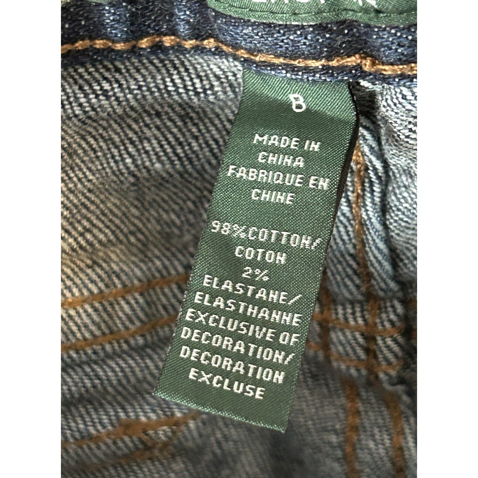 Denime LRL Lauren Jeans Ralph Lauren Jeans Bootcut Women’s Dark Washed Blue Mid Rise 8 Stretch Pockets 5-Pocket Denim Cotton Spandex Regular Fit Shirt? Size 30" / US 8 / IT 44 - 7 Thumbnail
