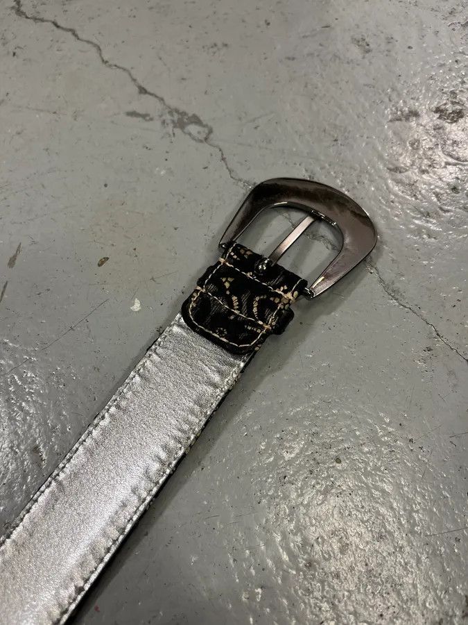 Dolce & Gabbana 2000s Dolce & Gabbana Black Lace Leather Belt Size ONE SIZE - 7 Thumbnail