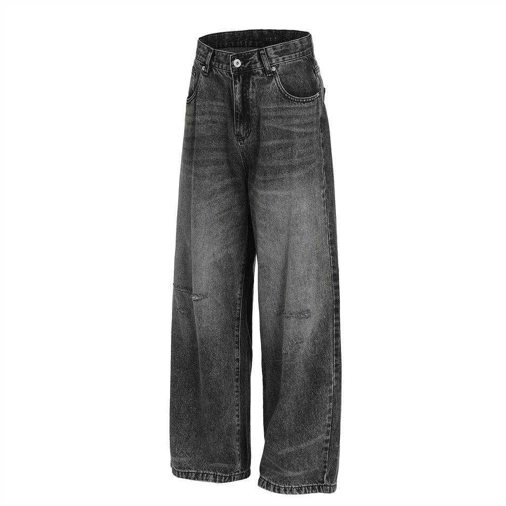 Japanese Brand × Jean America gradient retro punk distressed wide-leg washed jeans Size US 32 / EU 48 - 2 Thumbnail