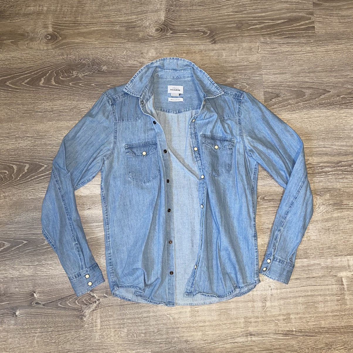 Pull & Bear Pull & Bear Western Denim Shirt Size US S / EU 44-46 / 1 - 3 Thumbnail
