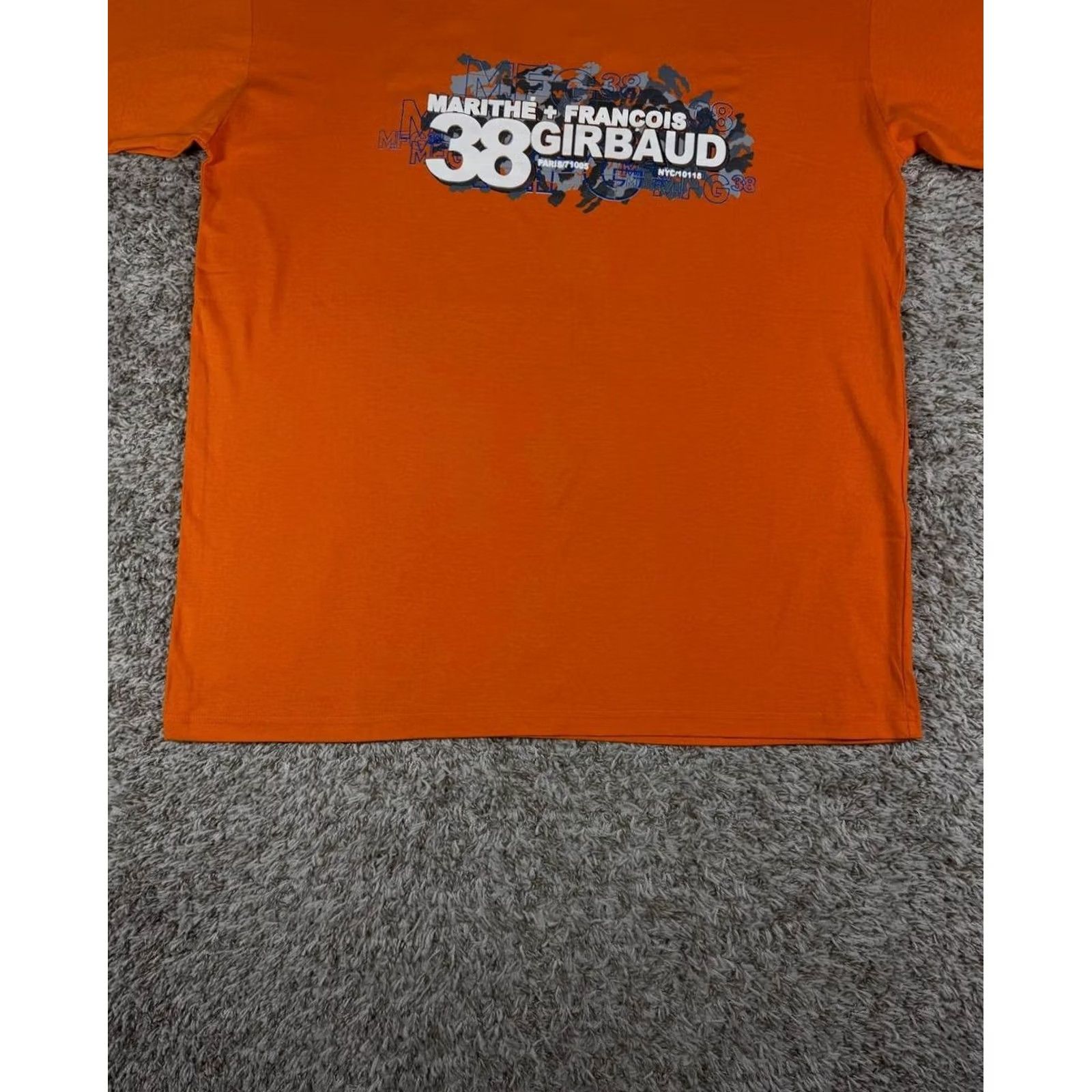 Vintage VINTAGE Marithe Francois Girbaud Orange Big 38 Graphic T-Shirt XXL Y2K Hip Hop Skate Mens Size US XXL / EU 58 / 5 - 3 Thumbnail