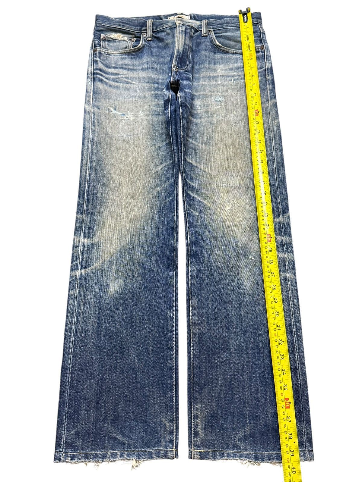 Uniqlo Vintage Japan Uniqlo Mud Wash Clawmark Whisker Straight Leg Size US 32 / EU 48 - 12 Thumbnail
