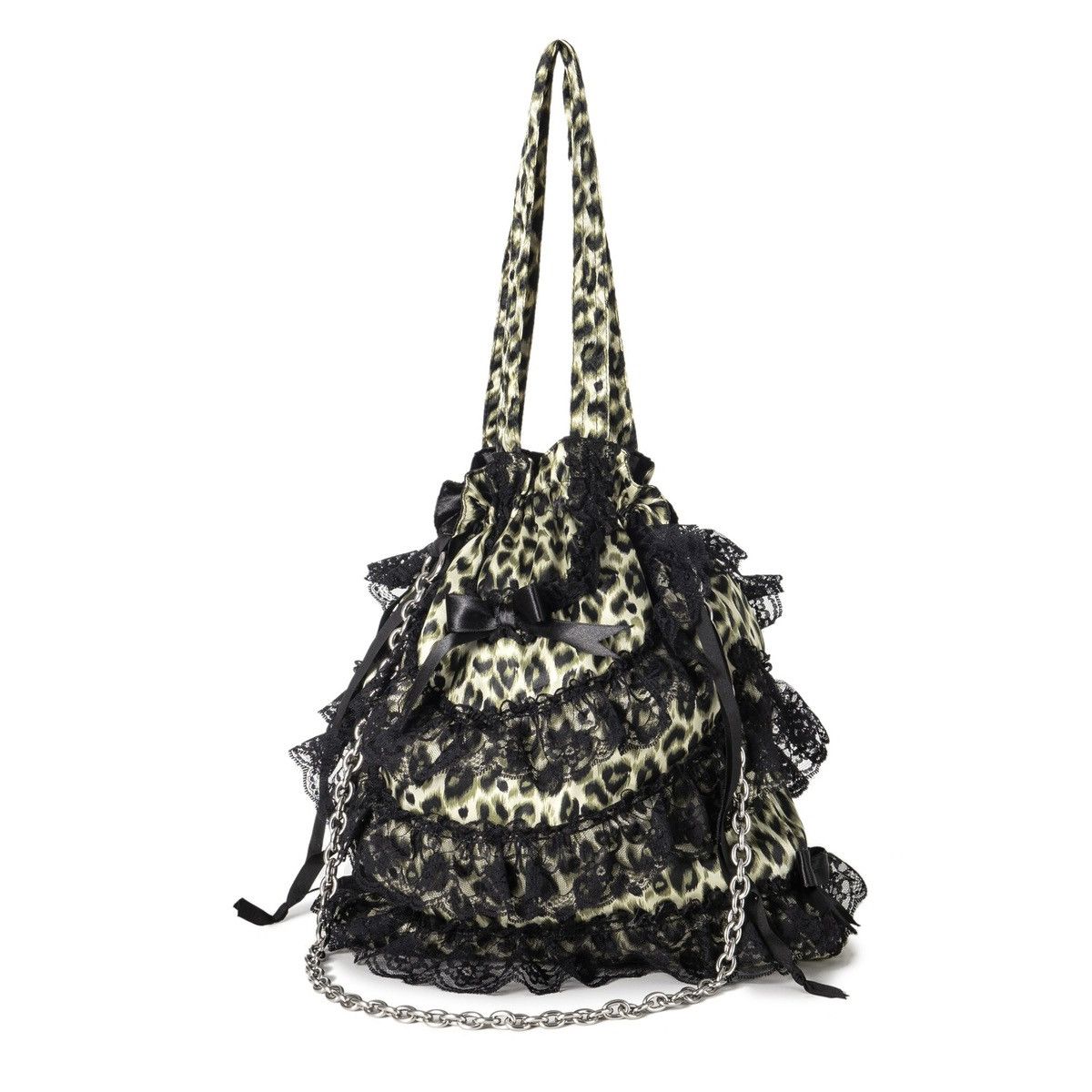 Japanese Brand Babymetalclub gyaru leopard lace mini bag🐆 Size ONE SIZE - 7 Thumbnail