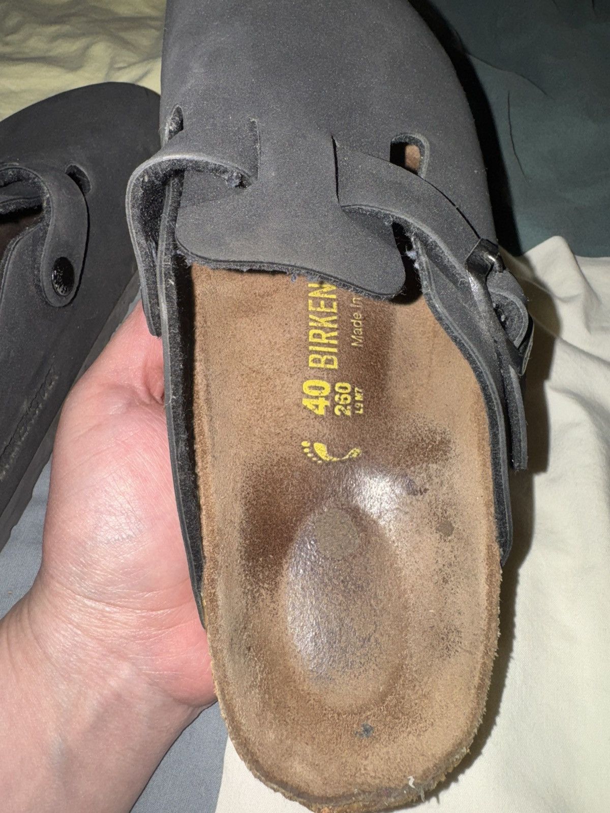 Birkenstock Birkenstock Boston Black Suede Size US 7 / EU 40 - 7 Thumbnail