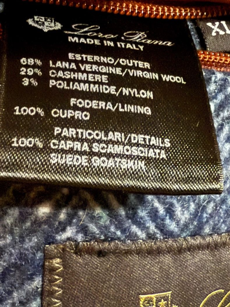 Loro Piana LORO PIANA Gray and blue cashmere blended coat with human Size US XL / EU 56 / 4 - 6 Thumbnail