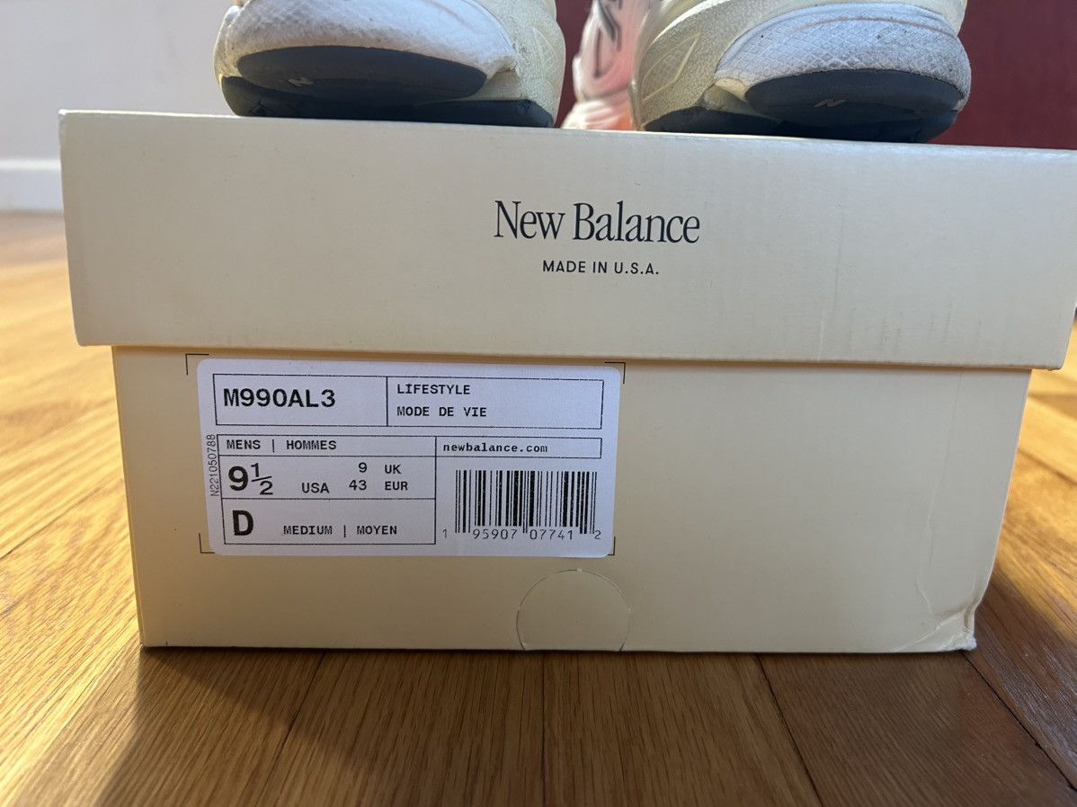 New Balance New Balance 990v3 MiUSA Teddy Santis Sea Salt Size US 9.5 / EU 42-43 - 9 Thumbnail