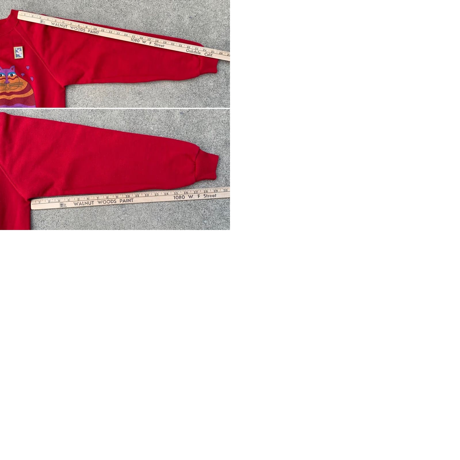 Vintage VINTAGE Laurel Burch cat Raglan Sweatshirt M Pullover Unisex Adults Red 50% Cotton 50% Acrylic 80s 90s Cats Animals Snow White Grumpy Disney Pin Size M / US 6-8 / IT 42-44 - 9 Thumbnail