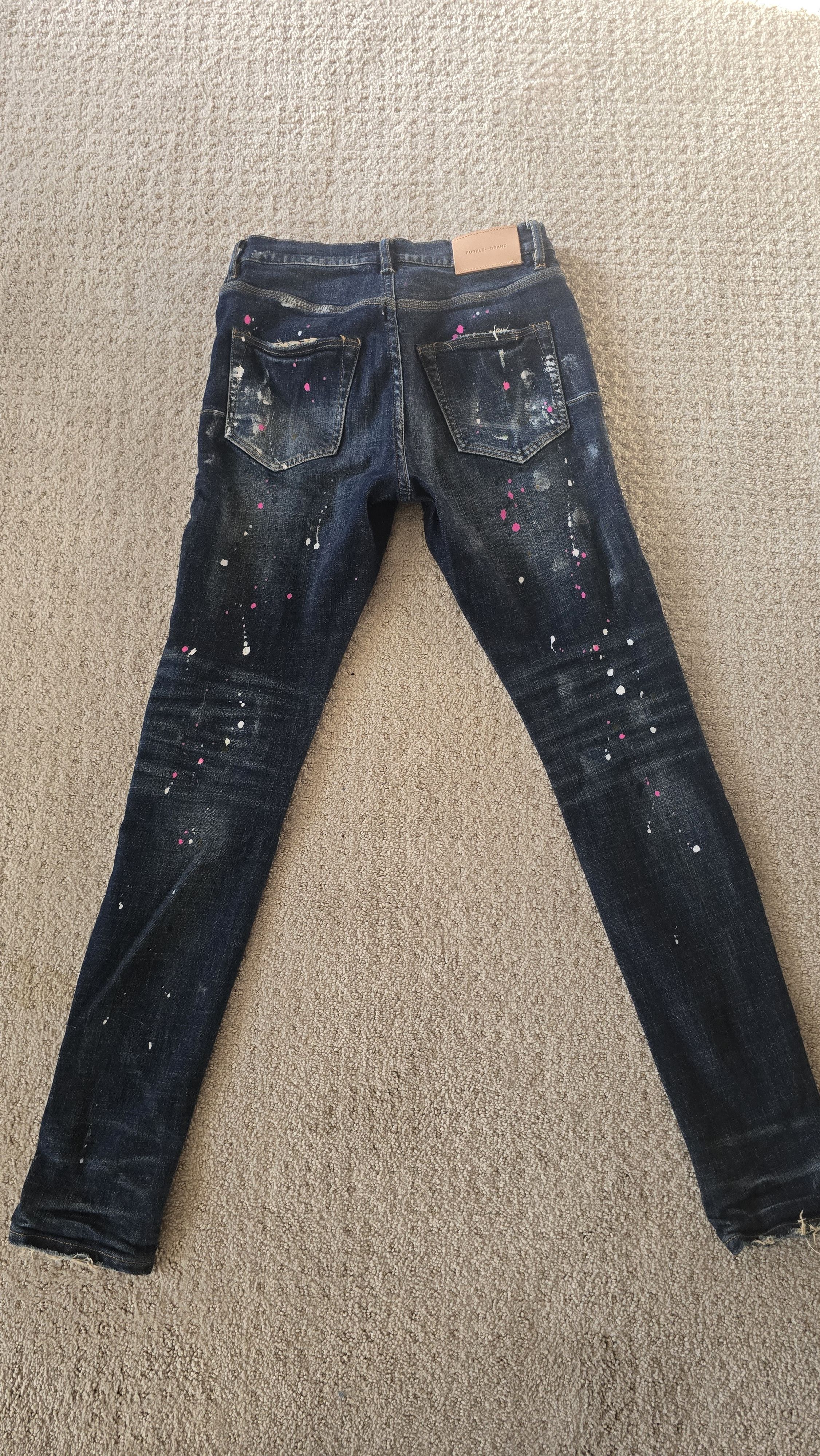 Purple Brand Purple Brand P001 Limited Edition Splatter Jeans BBC SUPREME Size US 28 / EU 44 - 2 Thumbnail