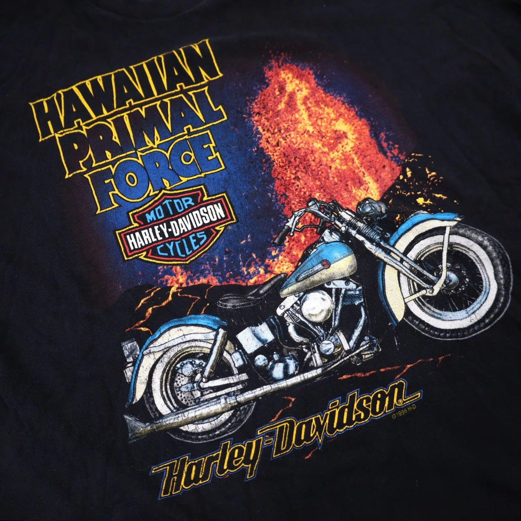 Harley Davidson VINTAGE Harley Davidson Hawaiian Primal Force Graphic T Shirt Mens 2XL Black Harley Davidson T-Shirt Graphic 90s Hawaii Pride Size US XXL / EU 58 / 5 - 3 Thumbnail