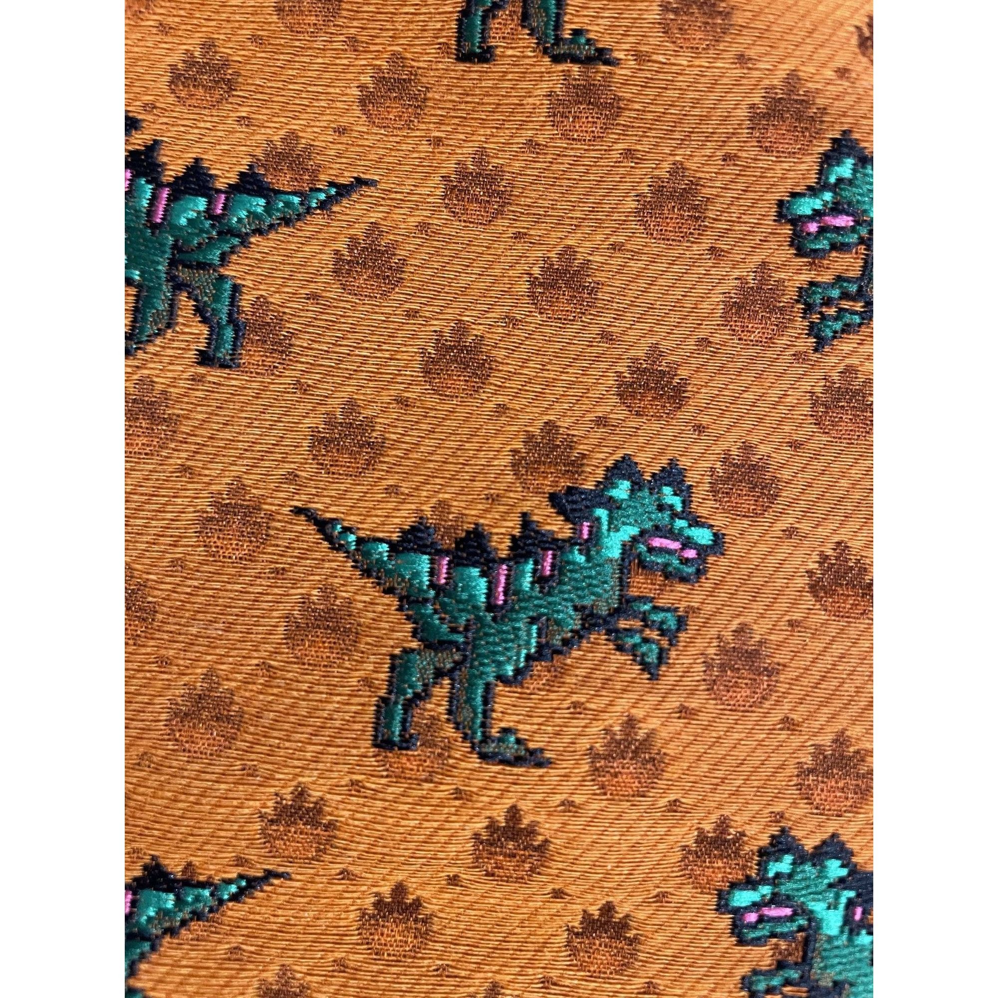 Dior Dior Orange Skirt With Green Dinosaur Pattern & Adjustable B Size 38" / US 16 / IT 52 - 8 Thumbnail
