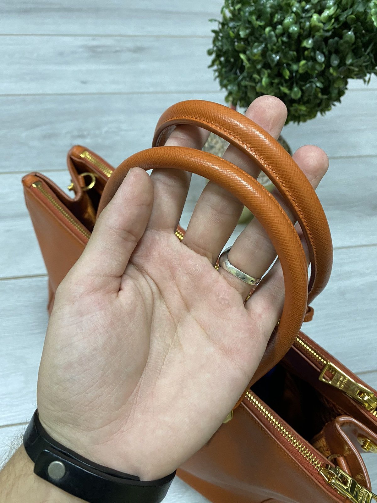 Prada Prada Milano Leather Saffiano selfbridge tote double zip bag Size ONE SIZE - 24 Thumbnail