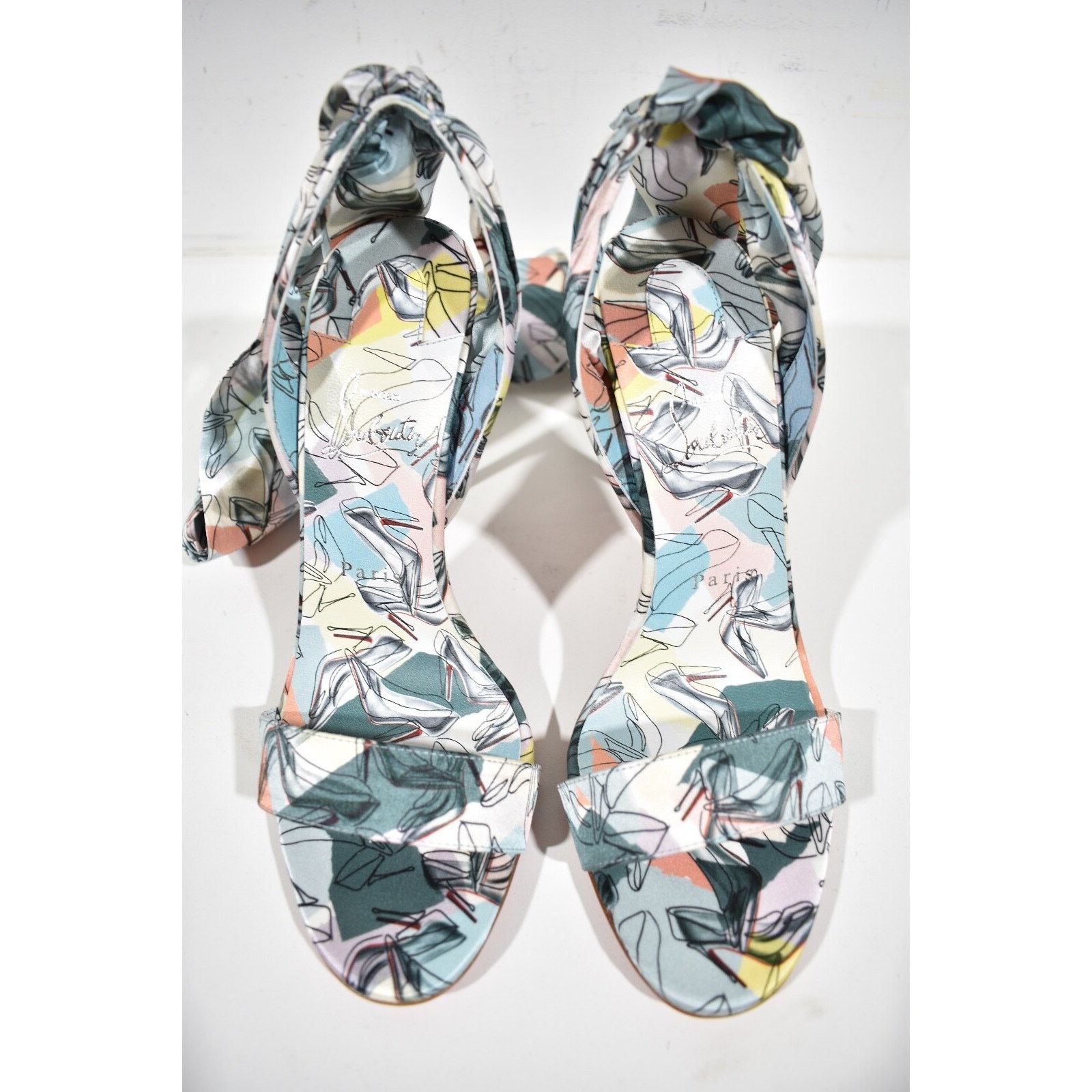 Christian Louboutin Sandale Du Desert 100 Shoes It Up Blue Sandal Heel Pump 39.5 Size US 9.5 / IT 39.5 - 6 Thumbnail
