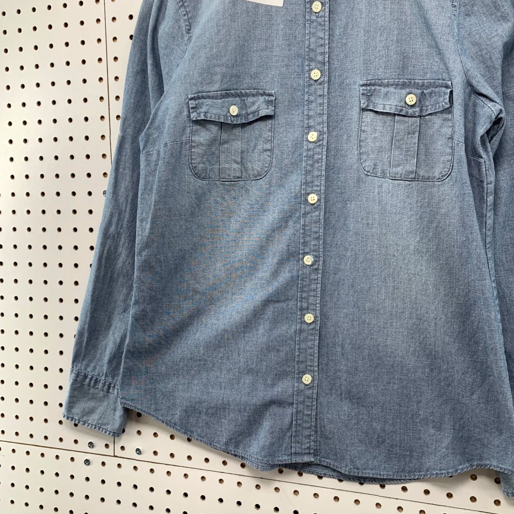 J.Crew J CREW Button-Up Shirt Womens Small Blue Denim Long Sleeve Retro Regular Size S / US 4 / IT 40 - 3 Thumbnail