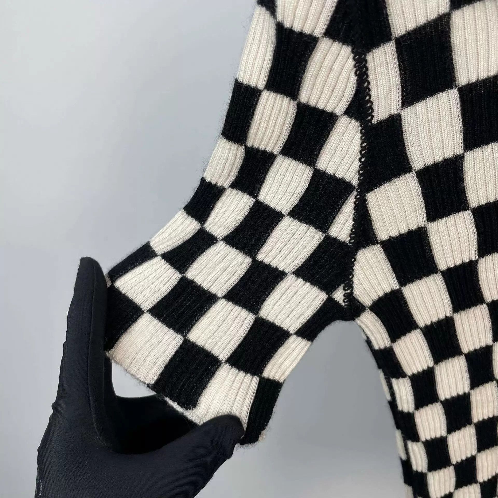 Dior Dior Knit Black White Check Short-Sleeve 97 New 42 Size M / US 6-8 / IT 42-44 - 9 Thumbnail