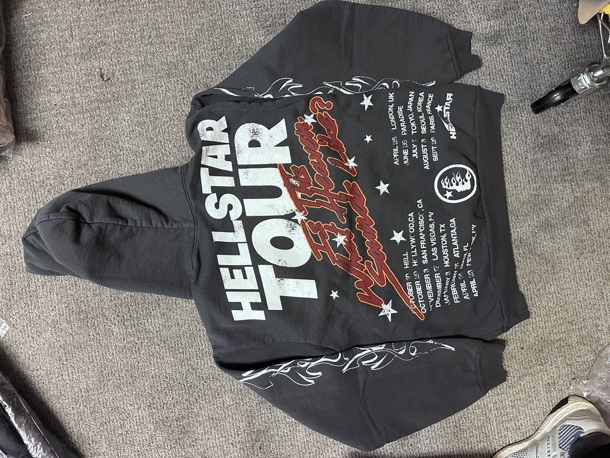 HELLSTAR Hellstar studios tour hoodie in grey Size US S / EU 44-46 / 1 - 2 Thumbnail