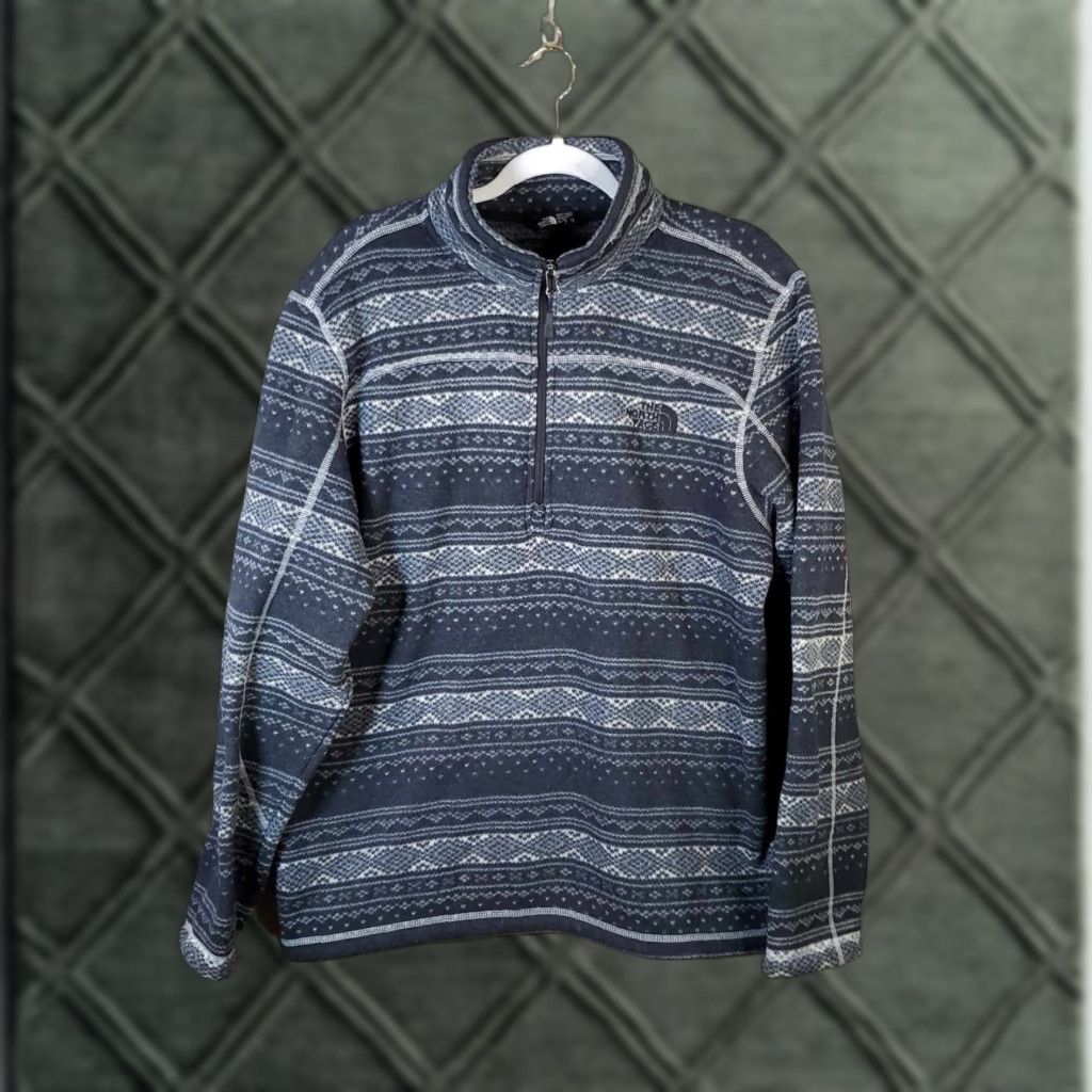 The North Face VINTAGE The North Face Aztec 1/4 Zip Mens XLT TG Tribal Sweater Size US XL / EU 56 / 4 - 1 Thumbnail