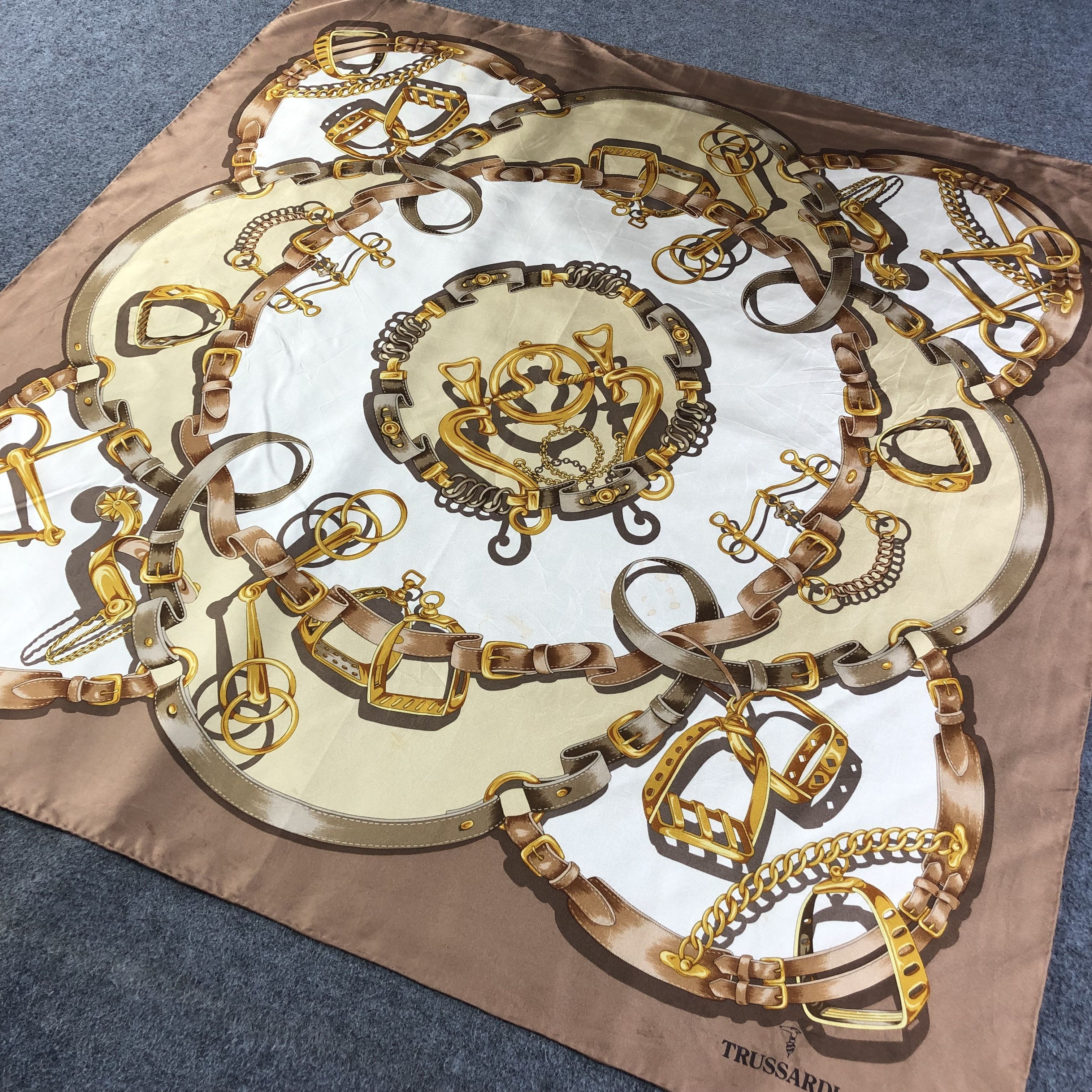 Trussardi Trussardi Luxury Hand Rolled Silk Scarf M810 Size ONE SIZE - 2 Thumbnail