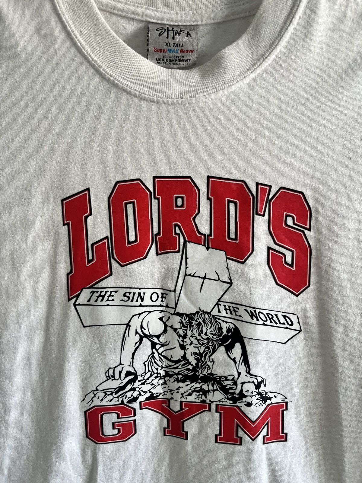 Other Vintage 1990 Lord's Gym Jesus TShirt Size US XL / EU 56 / 4 - 2 Thumbnail