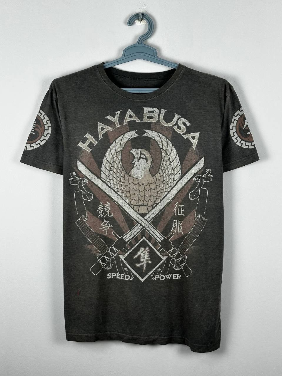 Vintage Crazy Y2K Grunge Hayabusa Affliction Style Short Sleeve Size US L / EU 52-54 / 3 - 1 Thumbnail
