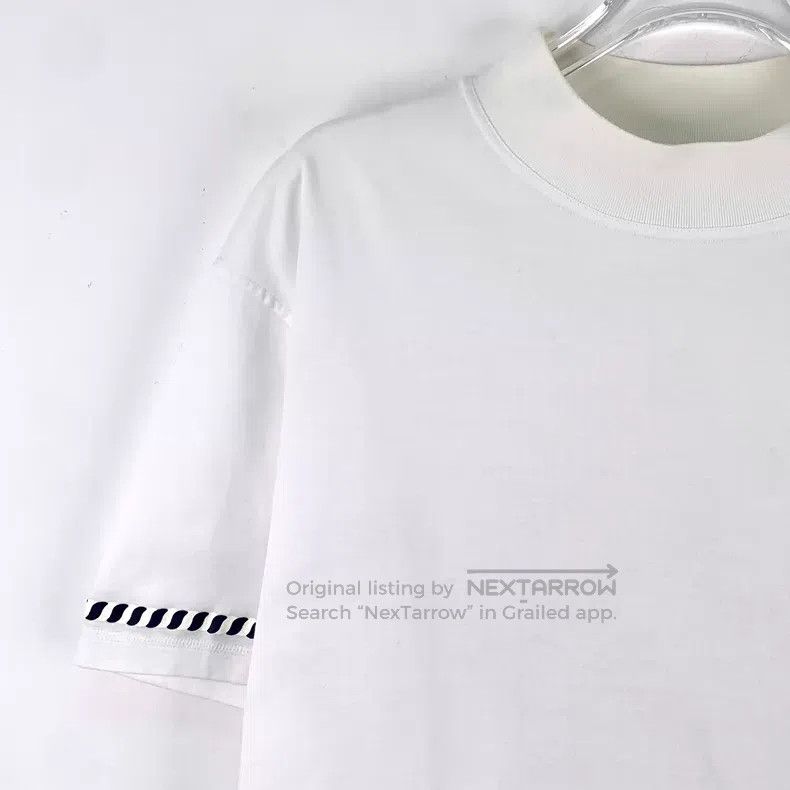 Hermes Hermes White Lock Stitch Printed Cotton Crew Neck Short Sl Size S / US 4 / IT 40 - 3 Thumbnail