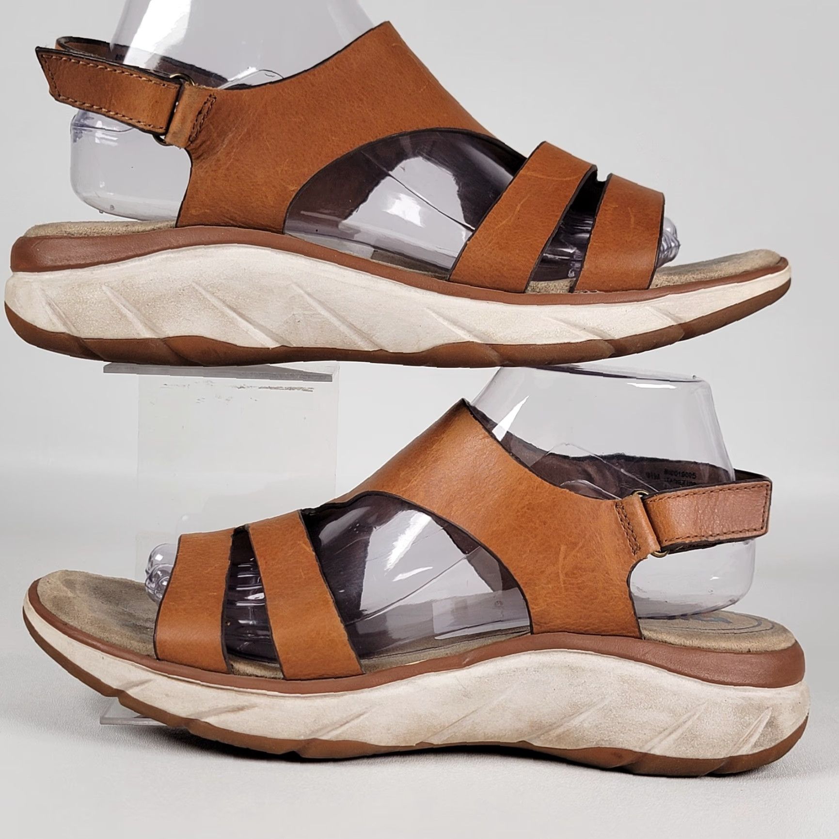 Vintage Bionica Akela Women’s Size 9.5 Brown Leather Strap Slingback Sandals Size US 10 / IT 40 - 5 Thumbnail