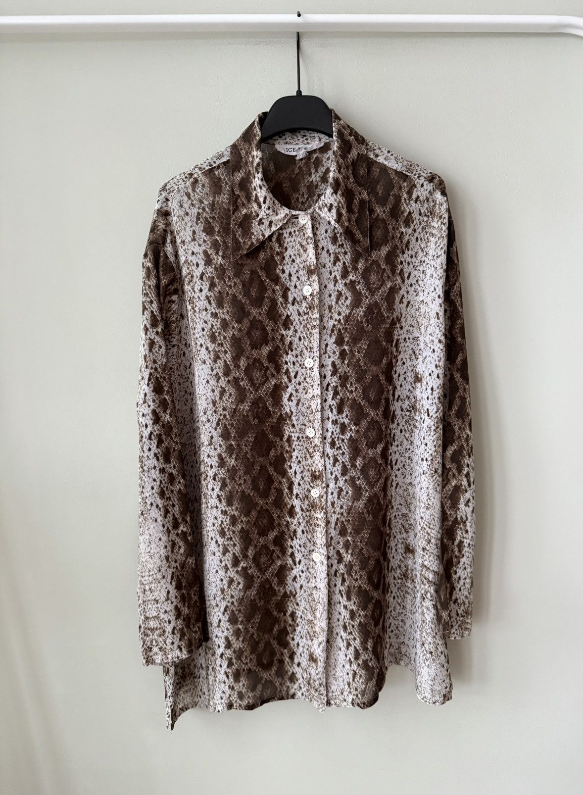 Iceberg Iceberg snake skin archive runway ls long shirt vintage Size S / US 4 / IT 40 - 1 Thumbnail