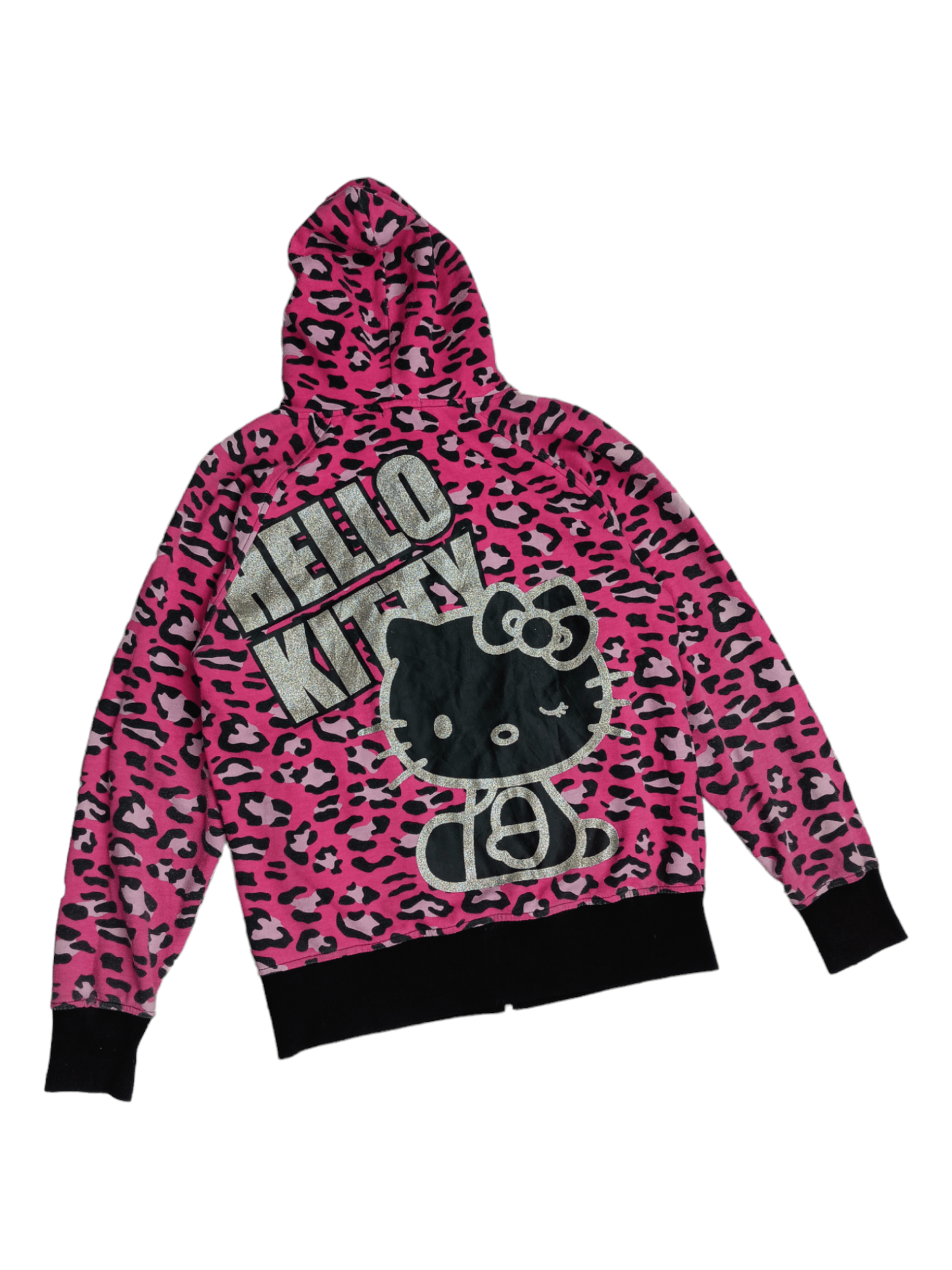 Cartoon Network × Japanese Brand × Vintage HELLO KITTY JAPANESE LEOPARD PINK ZIP HOODIE Size M / US 6-8 / IT 42-44 - 2 Thumbnail