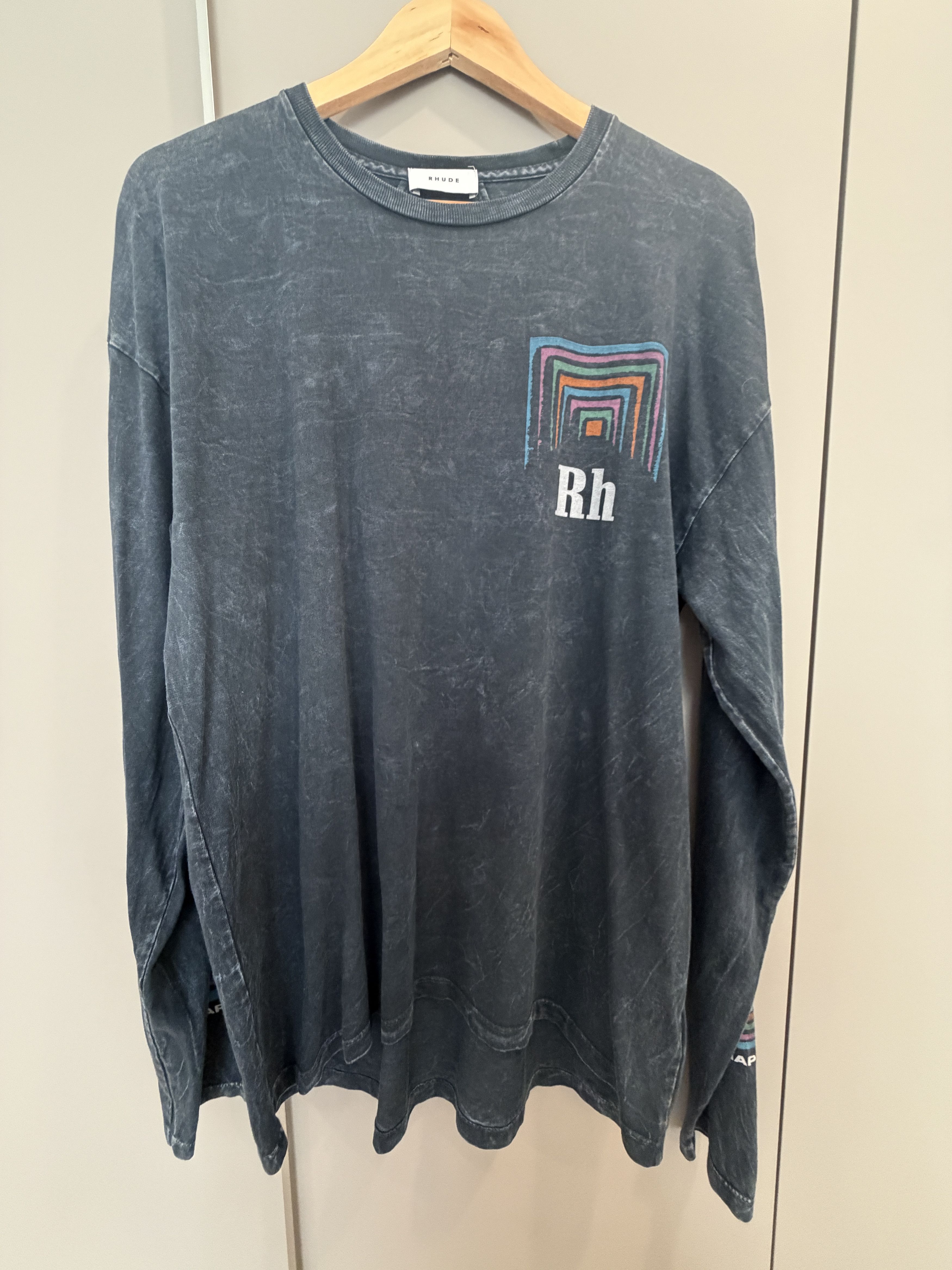 Rhude Rhude Happiness Long Sleeve T (Fits like L / Actual Size S) Size US L / EU 52-54 / 3 - 2 Thumbnail