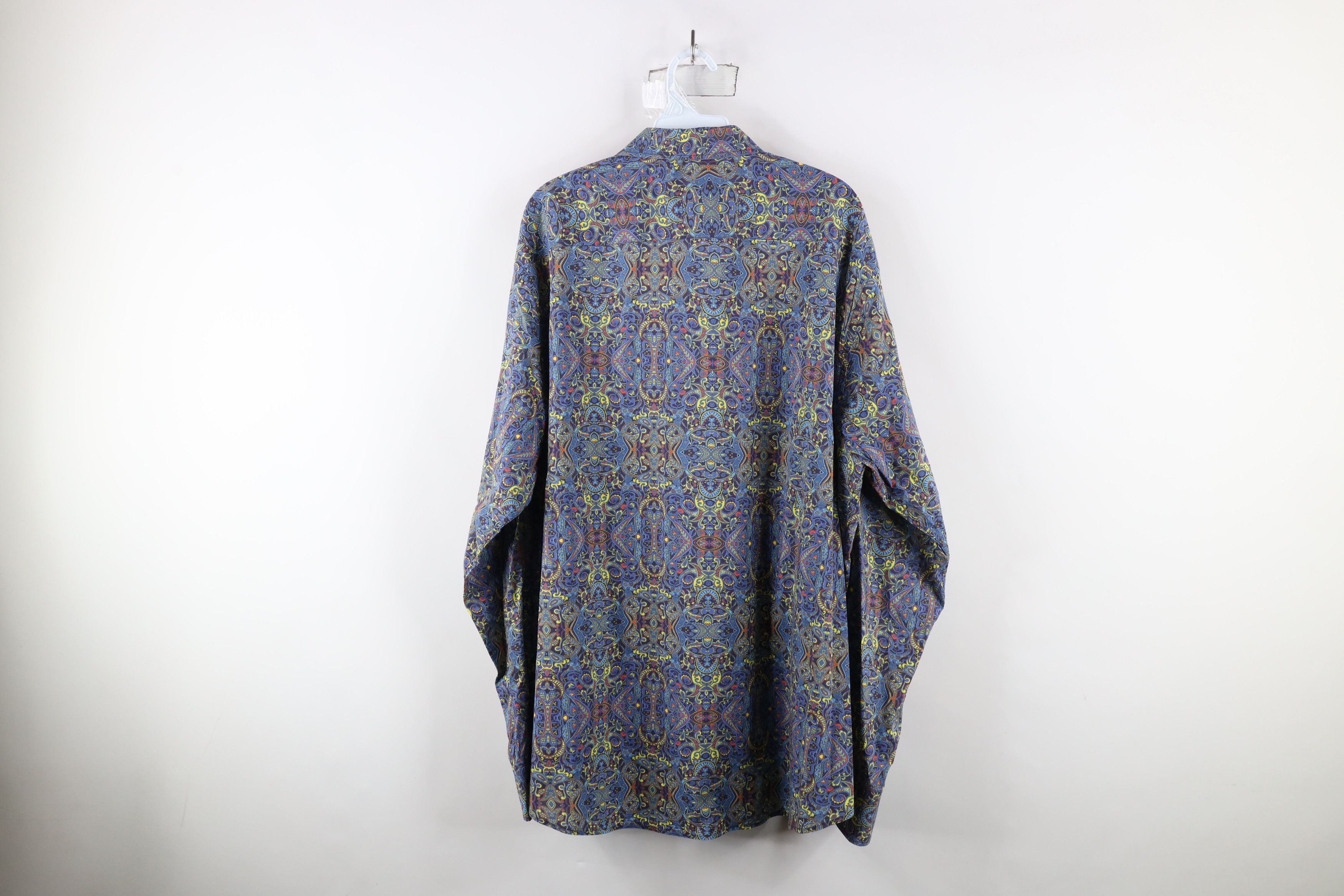 Vintage David Smith Australia Geometric Flip Cuff Button Shirt Size US XXL / EU 58 / 5 - 11 Thumbnail