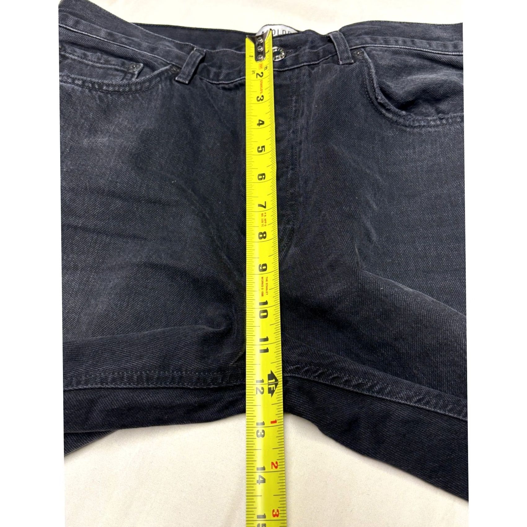 Agolde VINTAGE? No. AGOLDE Lana High-Rise Straight Jeans Washed Black Womens Size 33X30 Size 24" / US 00 / IT 34 - 7 Thumbnail
